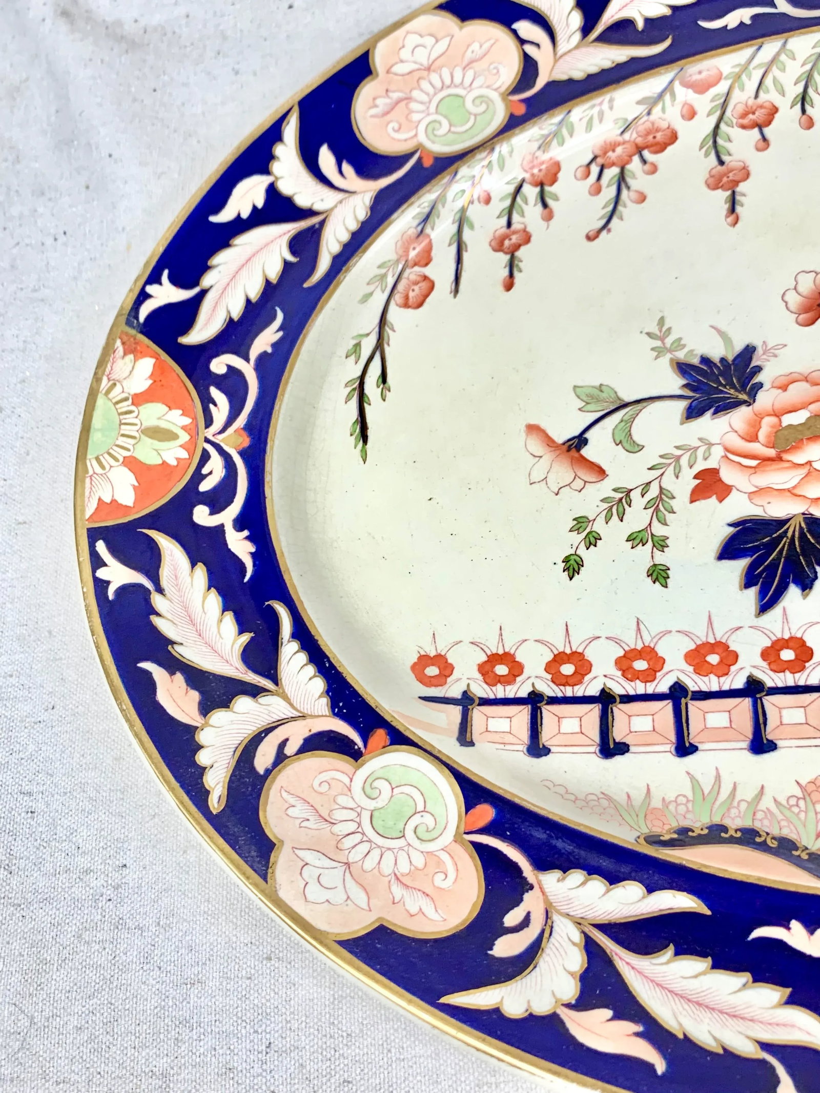 Antique Imari-Style Ironstone Serving Platter - 4