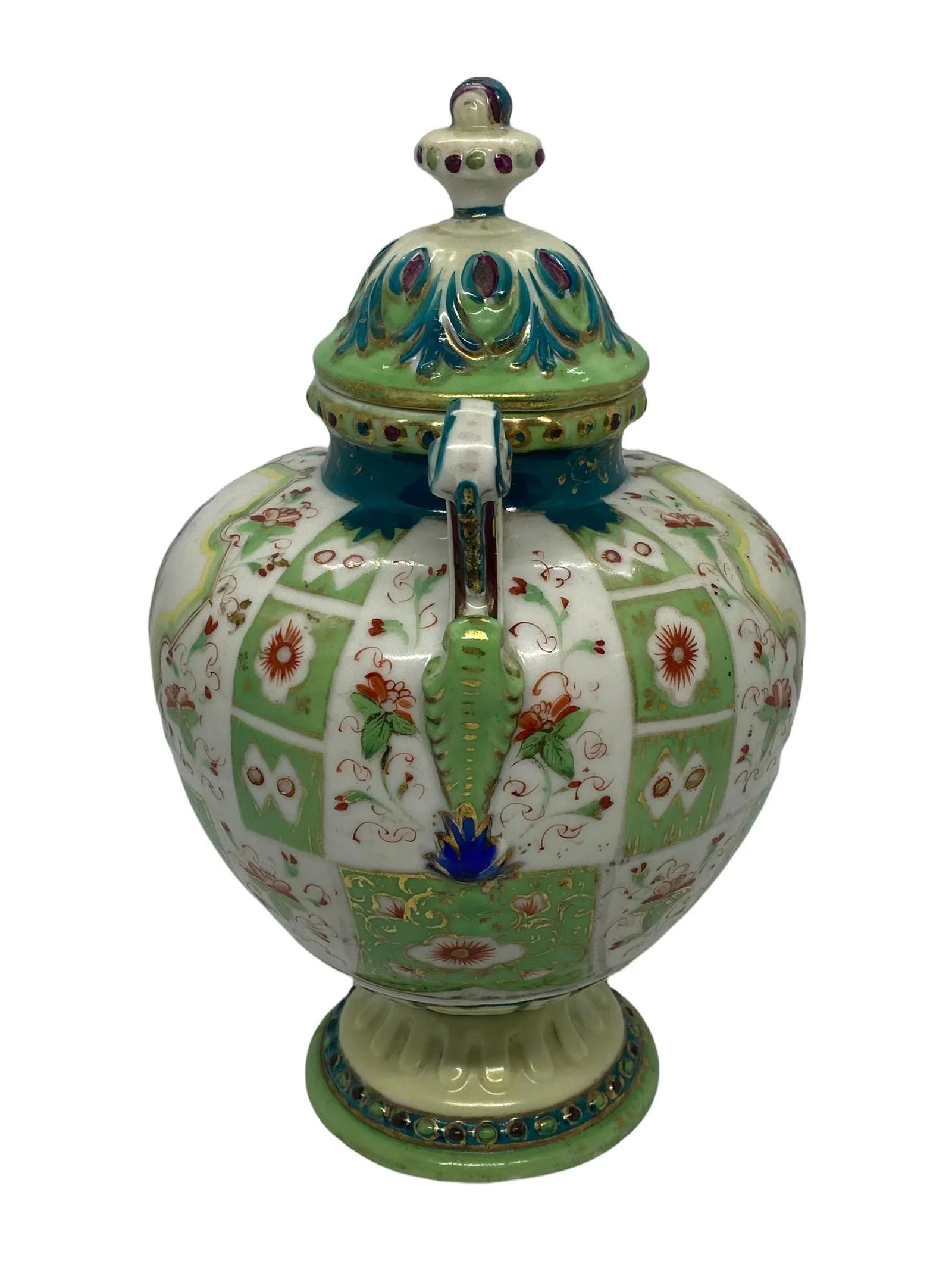 Vintage French Porcelain Hydria Shaped Lidded Urn - 3
