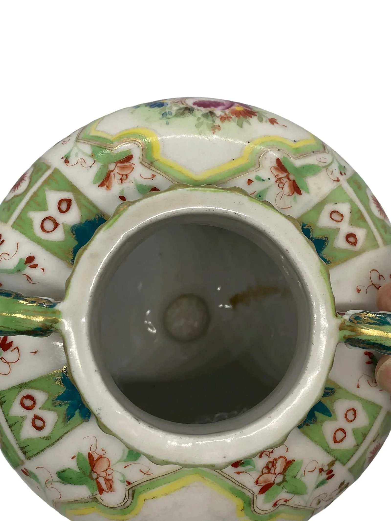 Vintage French Porcelain Hydria Shaped Lidded Urn - 9