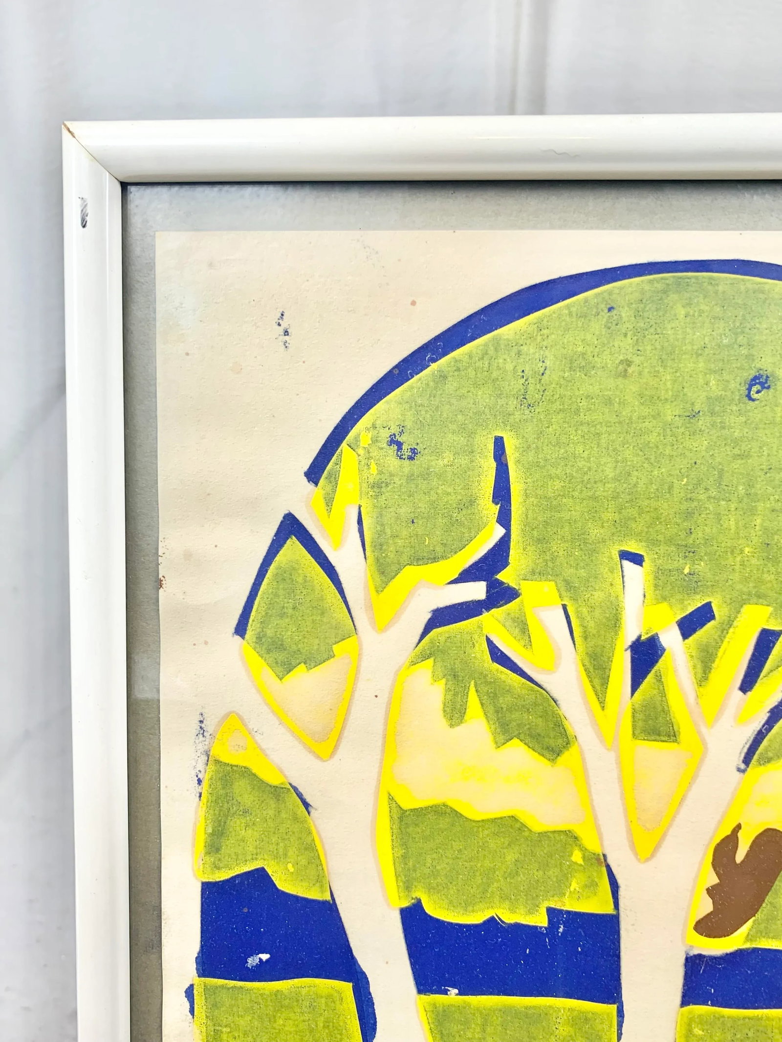Mid 20th Century "Babes in the Woods" Artists Proof Linocut Print, Framed - 6