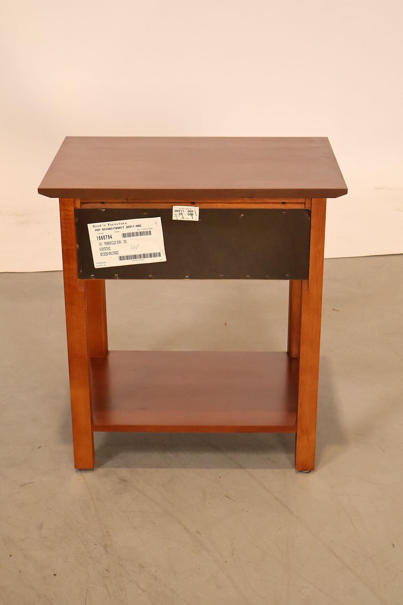 Thomasville 'Impressions' Mission Style Pair of Cherry Nightstands - 17