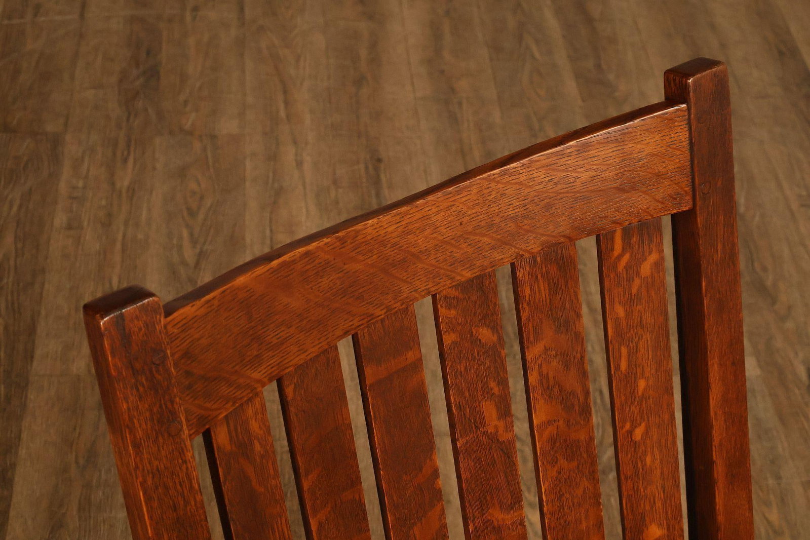 Antique L & J.G. Stickley Mission Oak Rocking Chair - 12