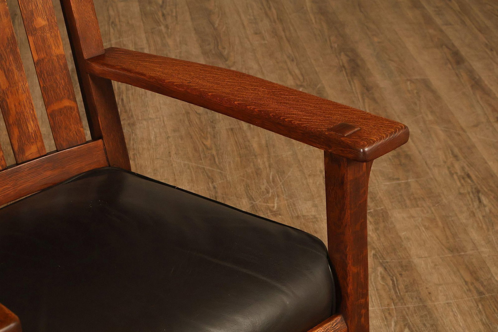 Antique L & J.G. Stickley Mission Oak Rocking Chair - 6