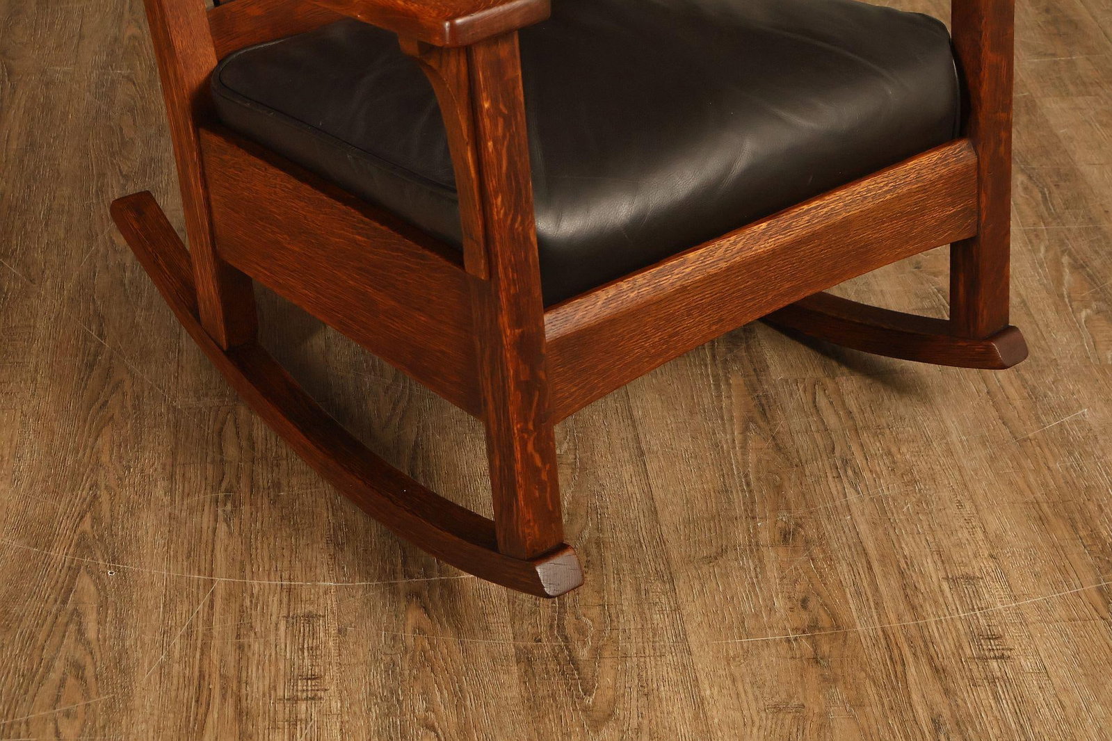 Antique L & J.G. Stickley Mission Oak Rocking Chair - 7
