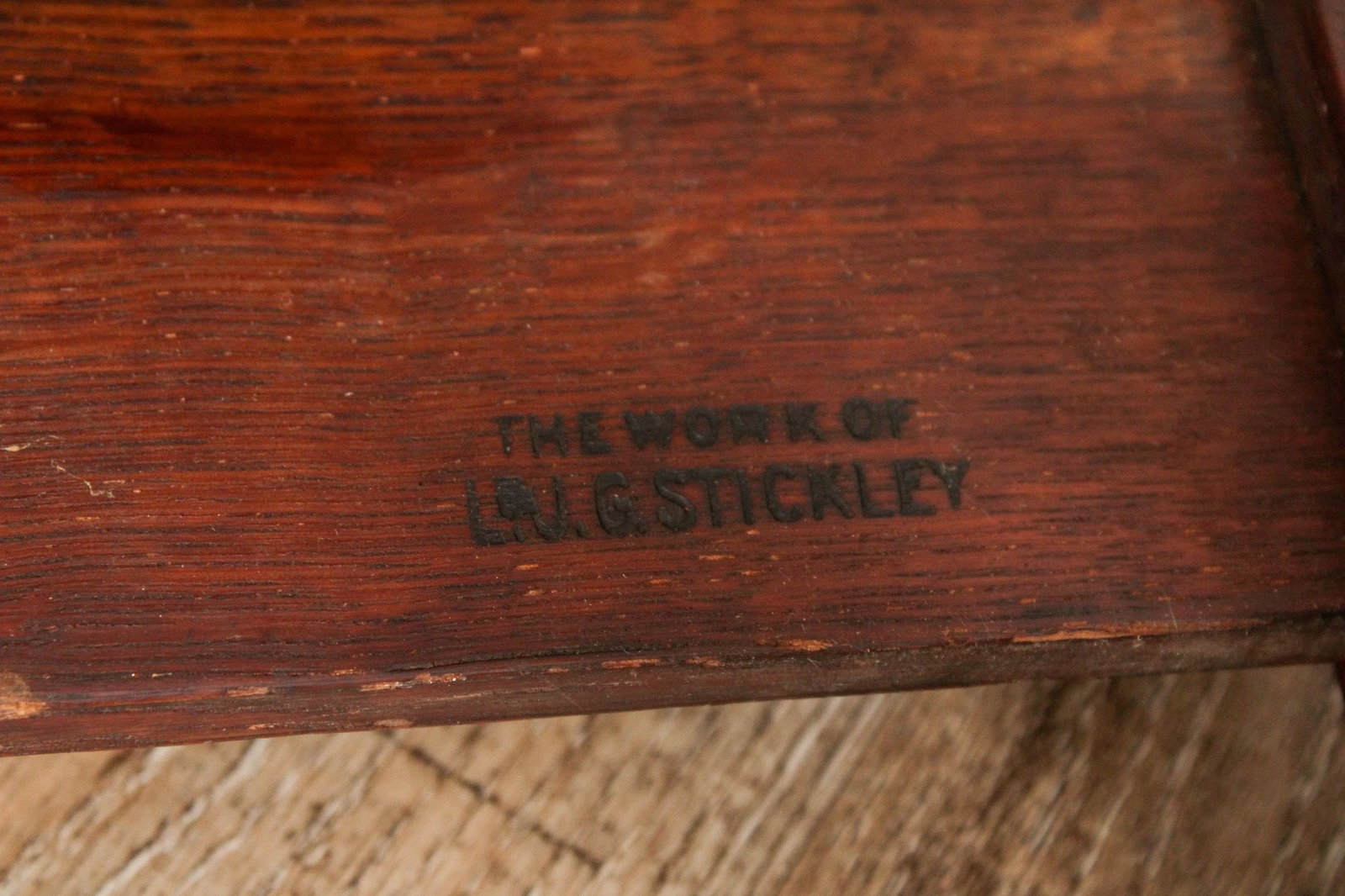 Antique Mission L. & J. G. Stickley Oak Rocker - 12
