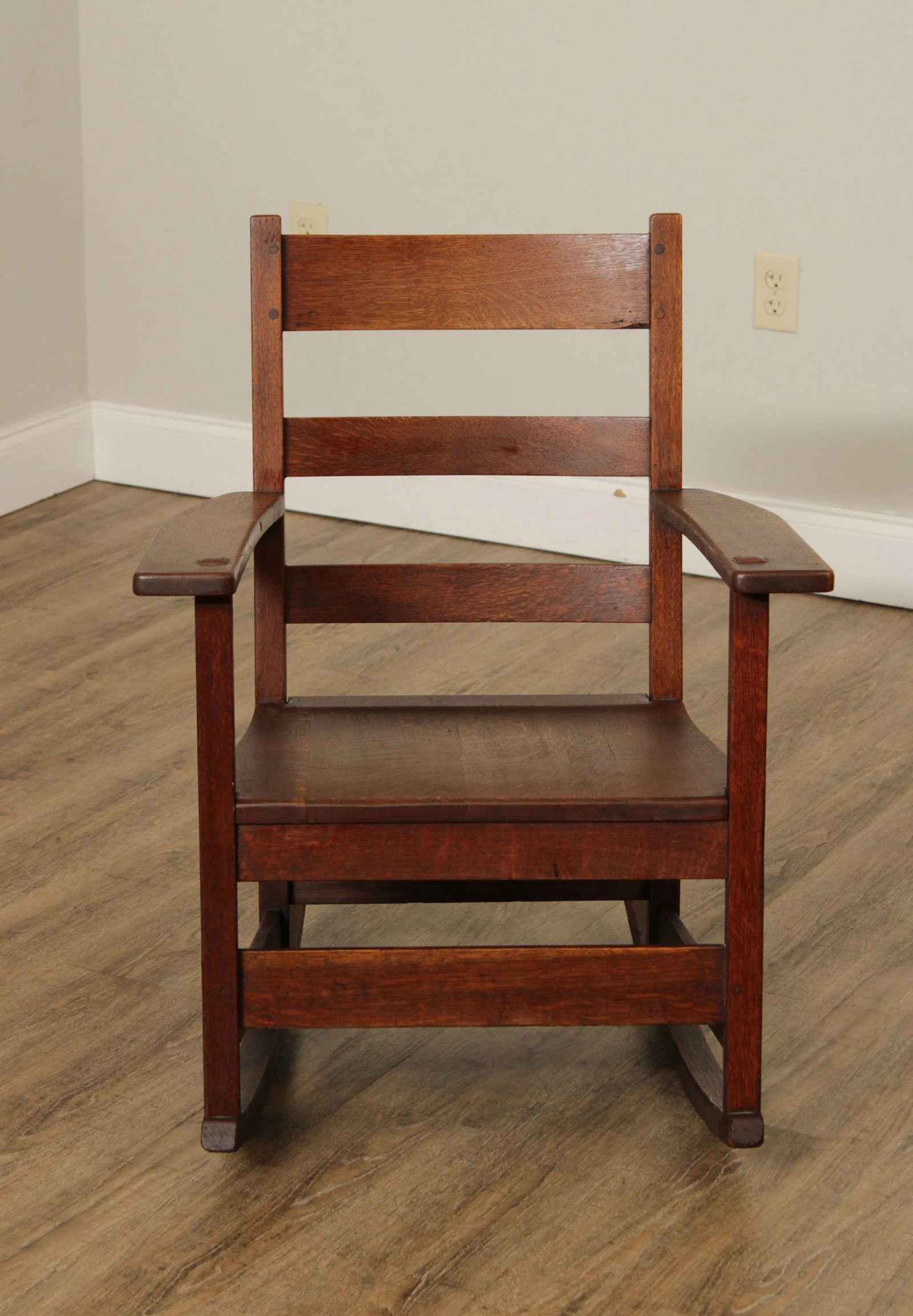 Antique Mission L. & J. G. Stickley Oak Rocker - 3