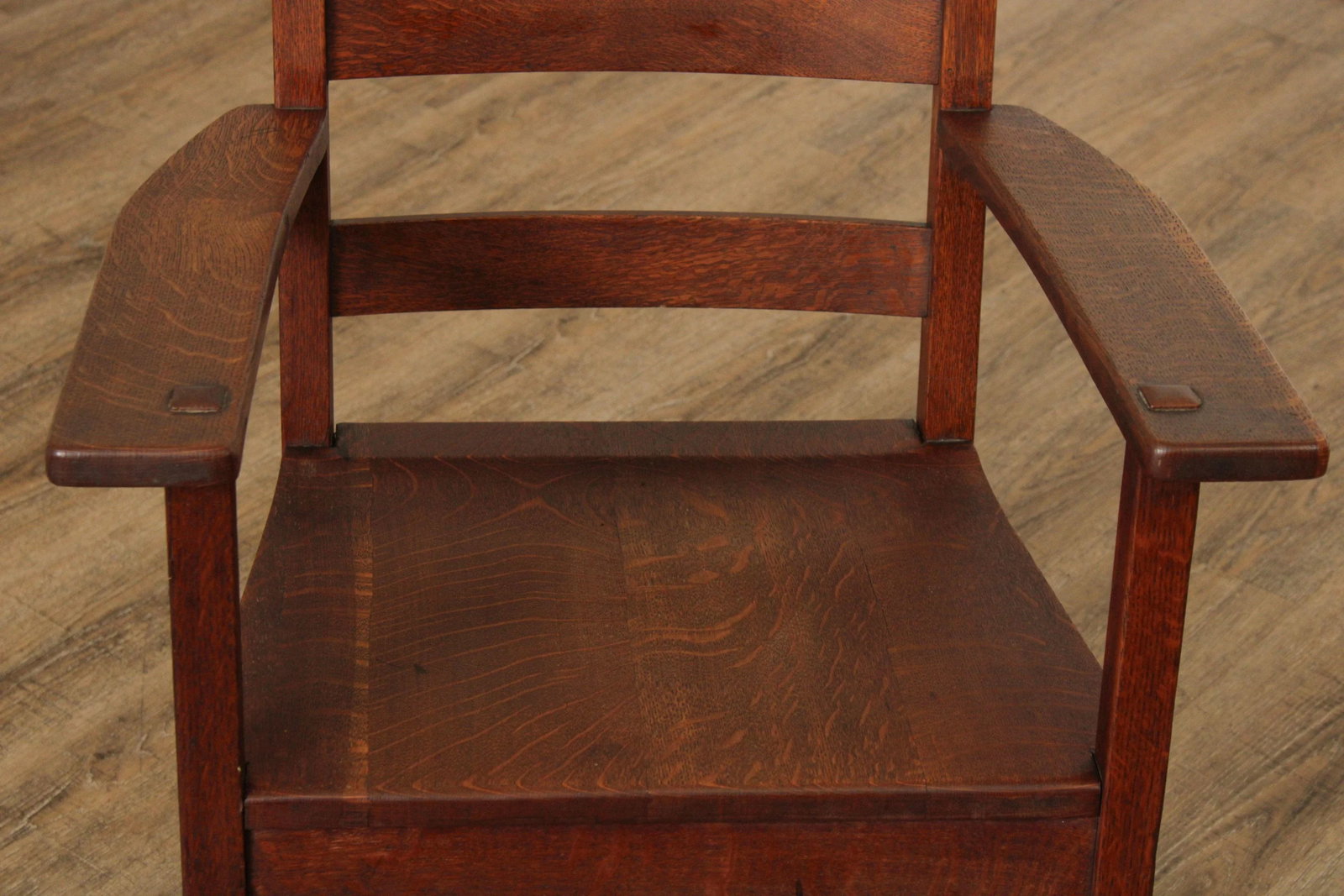 Antique Mission L. & J. G. Stickley Oak Rocker - 7