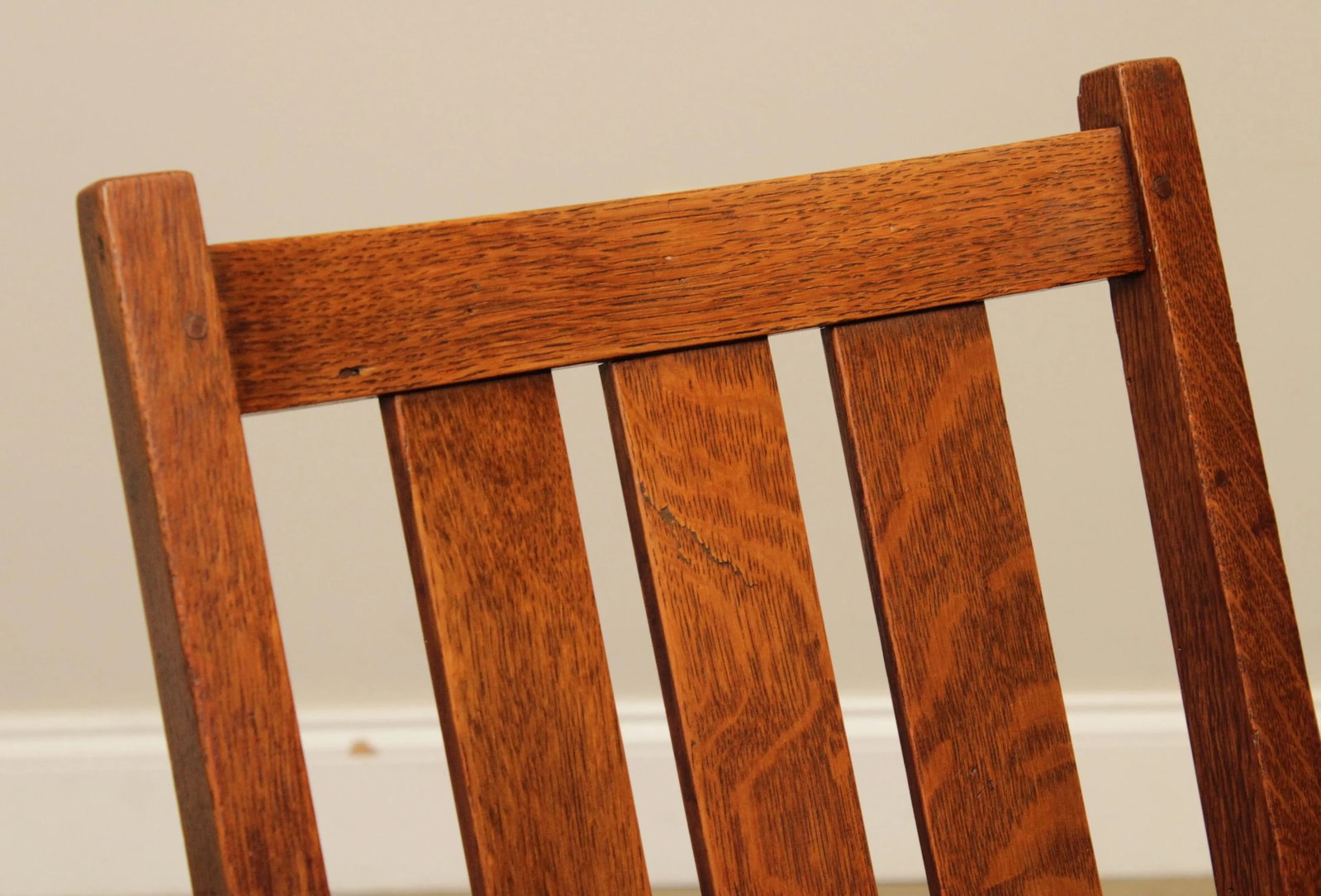 Antique L & J. G. Stickley Mission Oak Nursing Rocker - 12
