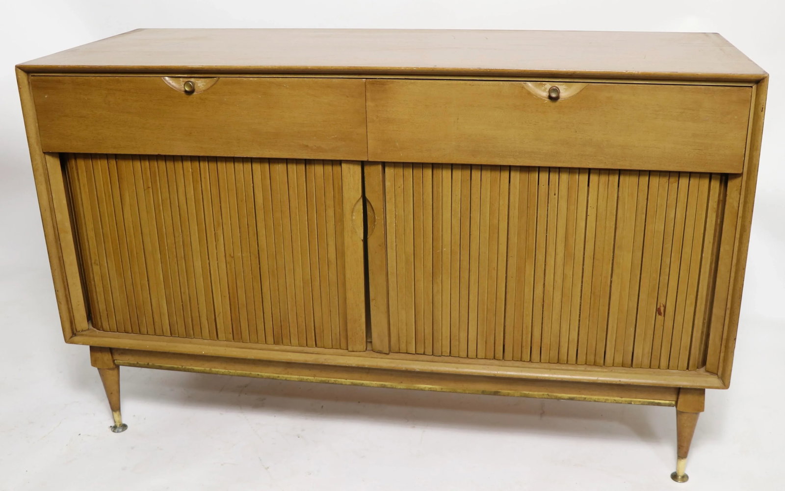 Mid Century China Cabinet Breakfront Att. To American of Martinsville - 2