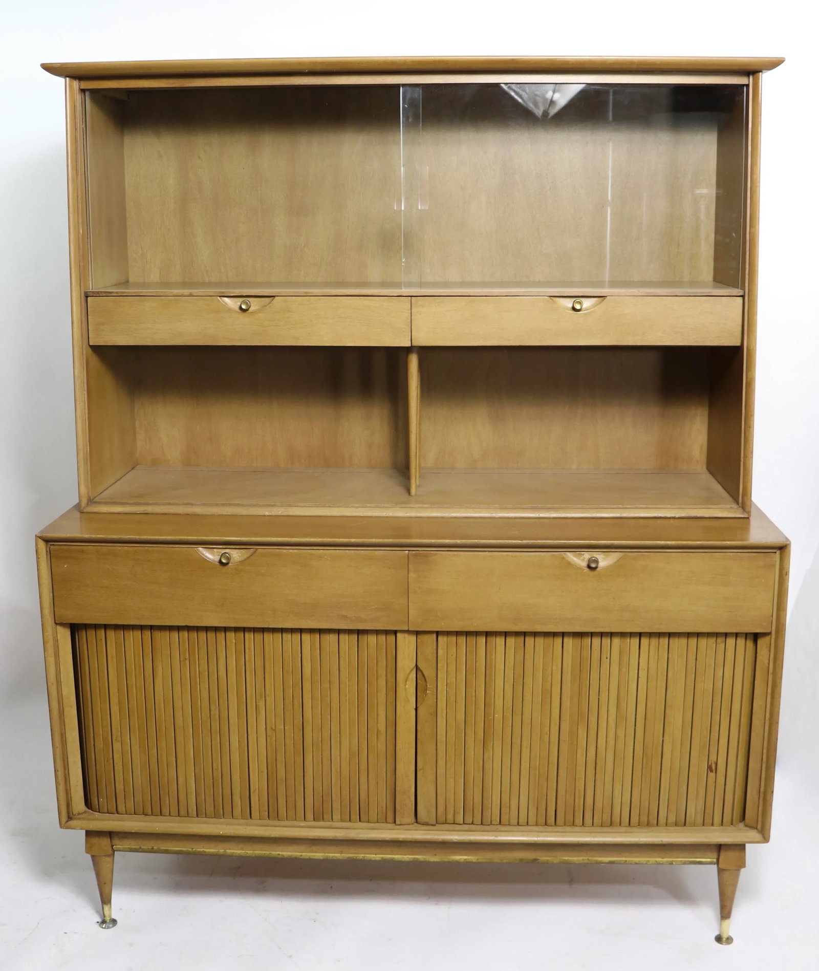 Mid Century China Cabinet Breakfront Att. To American of Martinsville - 7