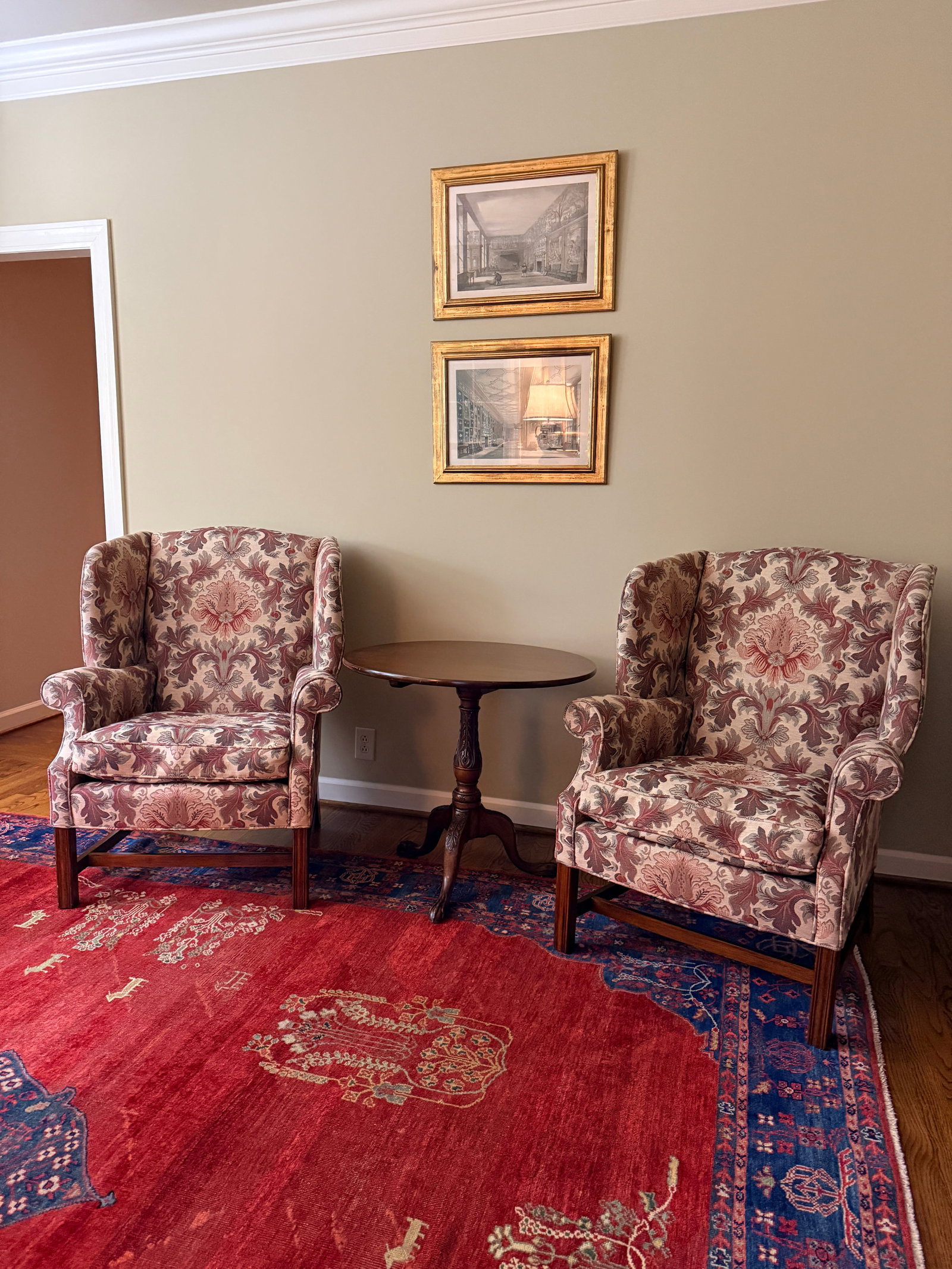Pair of Jacquard TRS Wingback Chairs - 12