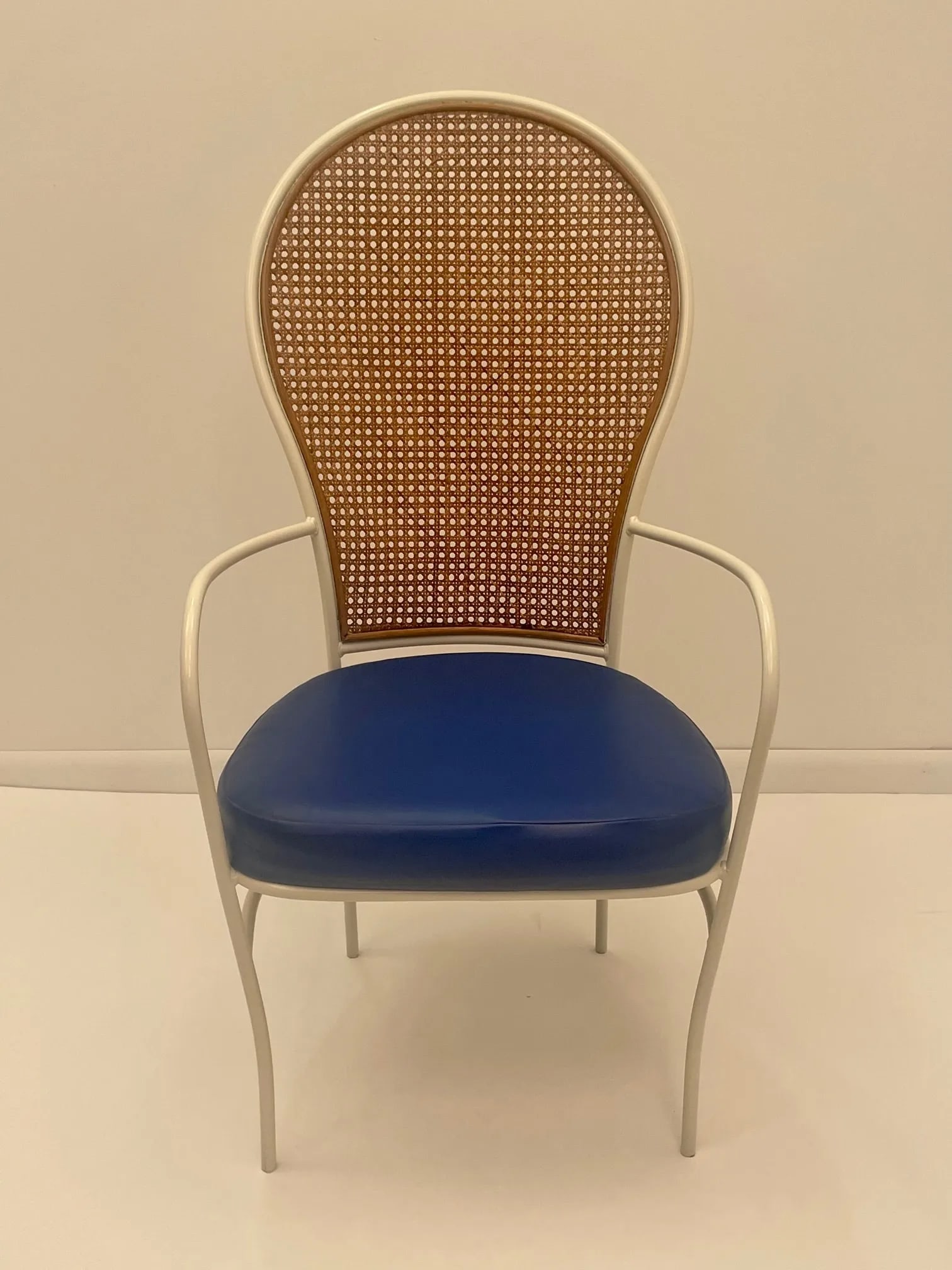 Mid-Century Milo Baughman for Thayer Coggin Iron & Caned Armchairs -A Pair - 2