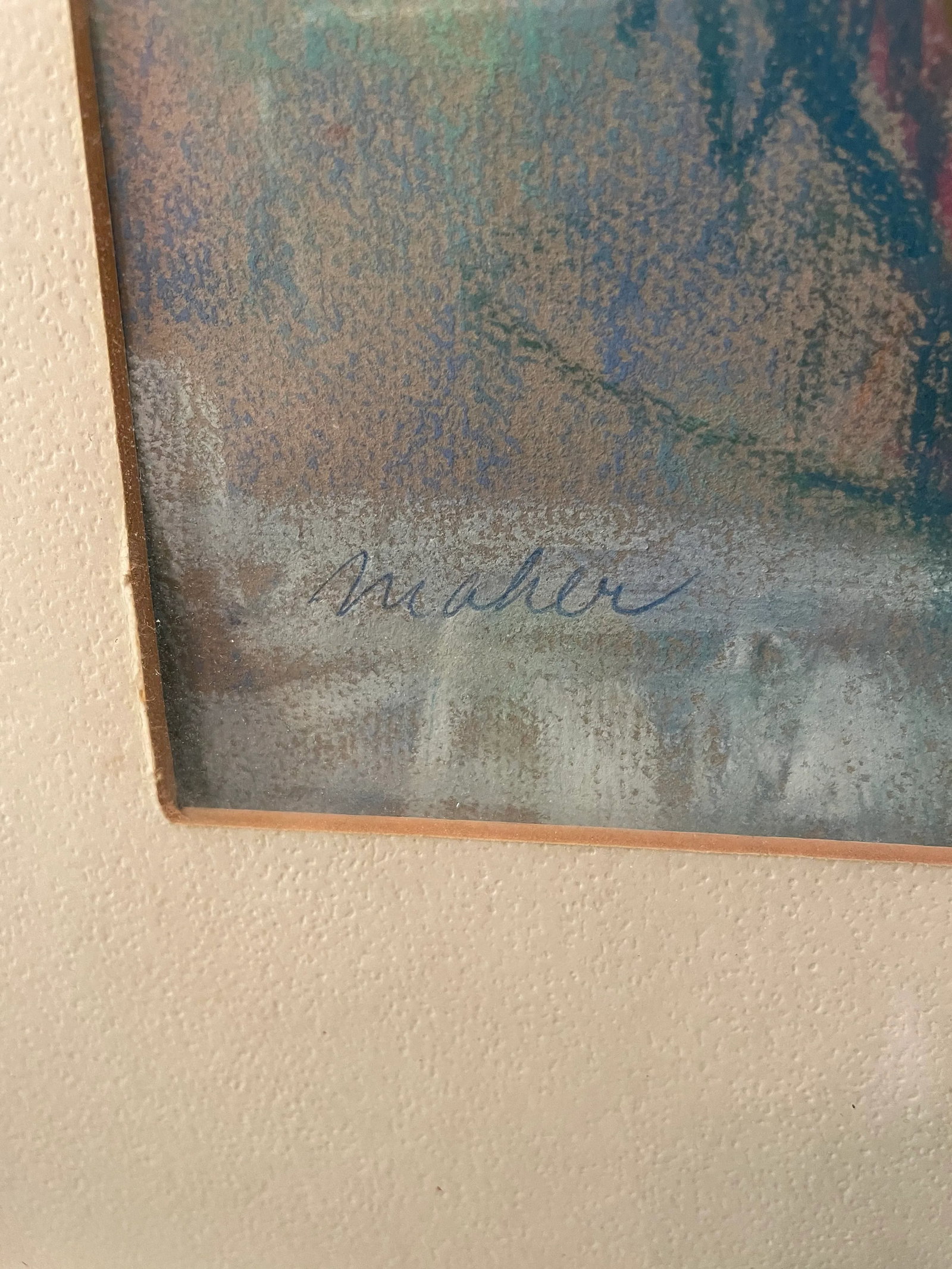 1970s Chalk Pastel Portrait Drawing of a Reclining Nude Man - 2
