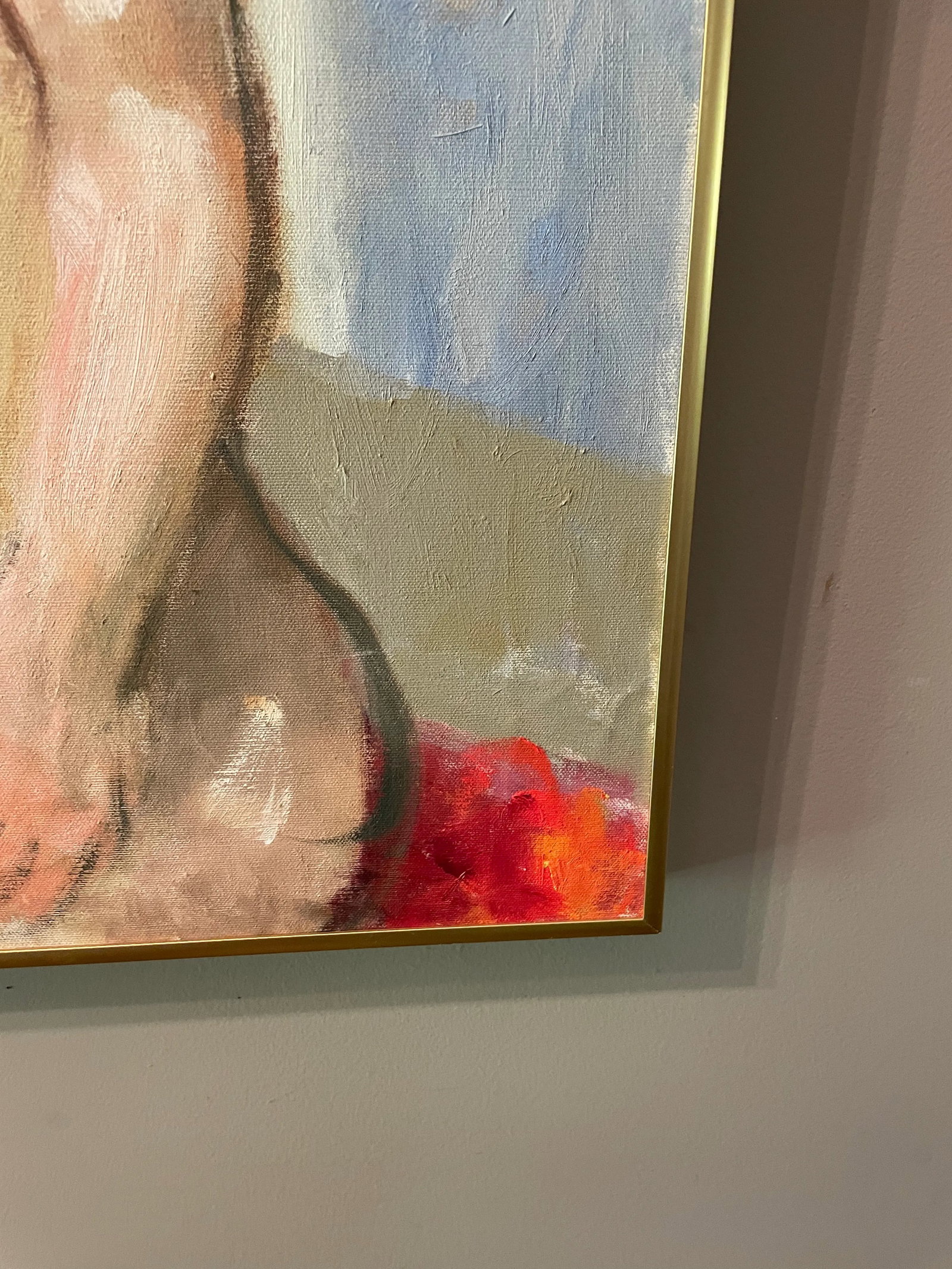 1972 Oil Painting Expressionist Portrait of a Seated Nude Woman - 4