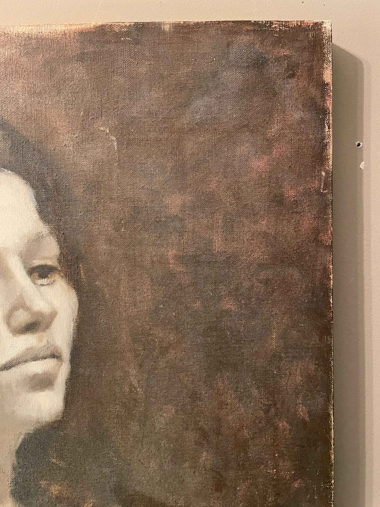 1970s Black and White Oil Painting of a Seated Nude Woman - 5