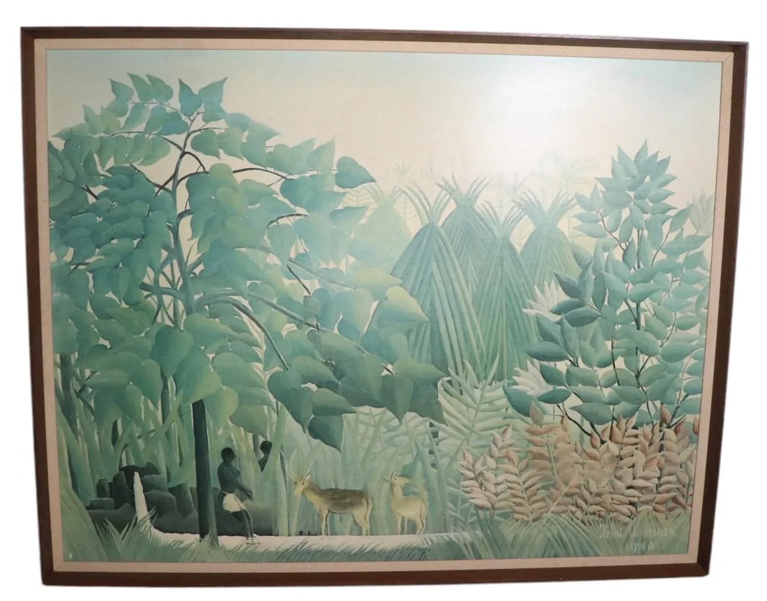Large Henri Rousseau Print of Jungle Landscape C. 1950/1960's - 8