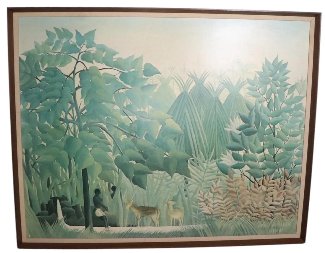 Large Henri Rousseau Print of Jungle Landscape C. 1950/1960's - 9