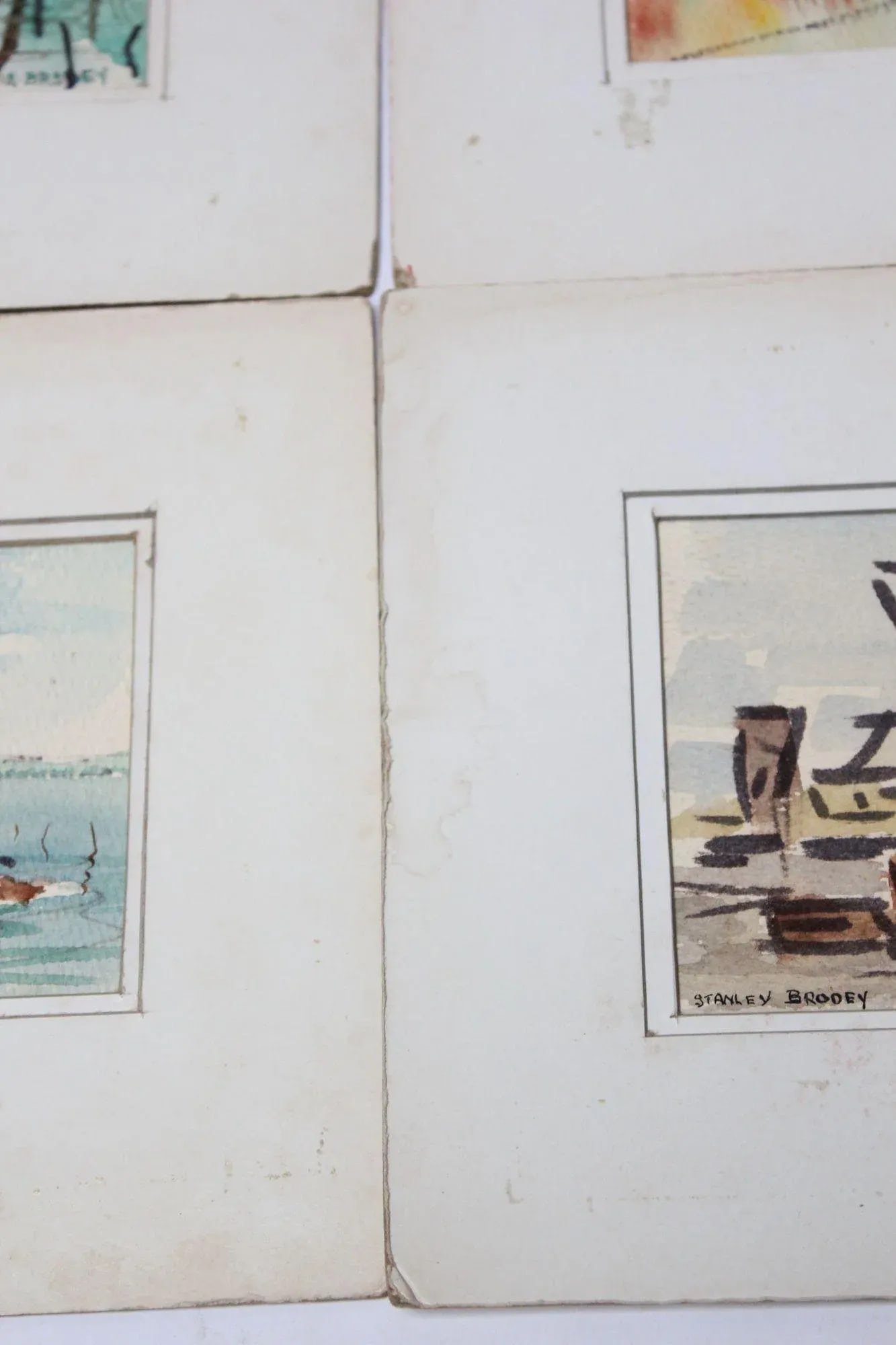 Collection of Boat Watercolors by Stanley C. Brodey - 10