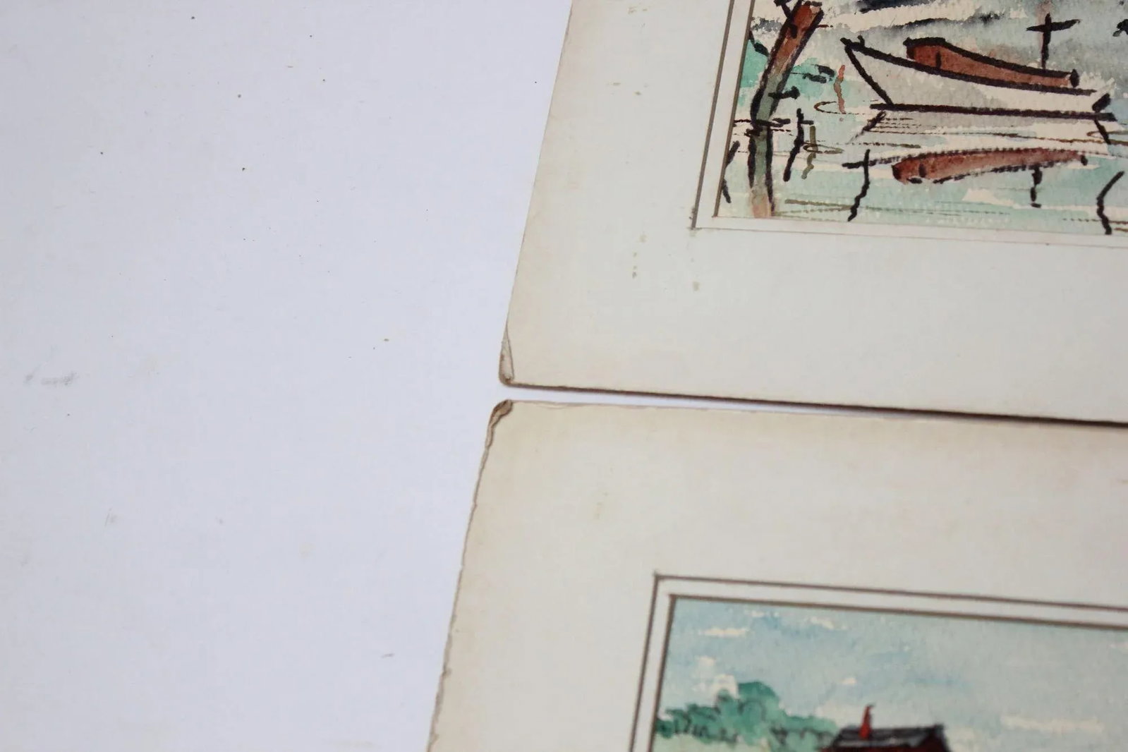 Collection of Boat Watercolors by Stanley C. Brodey - 11