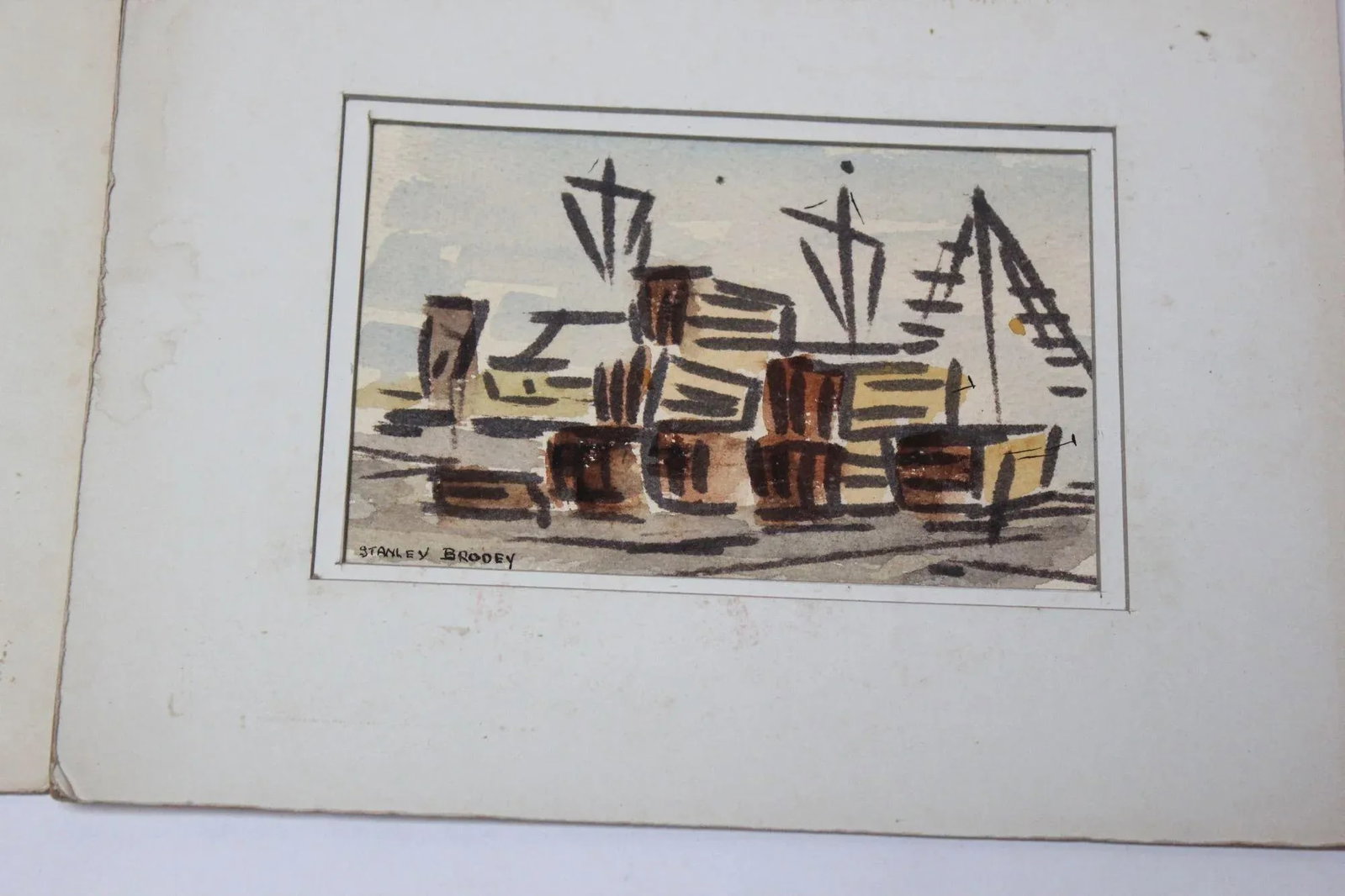 Collection of Boat Watercolors by Stanley C. Brodey - 7
