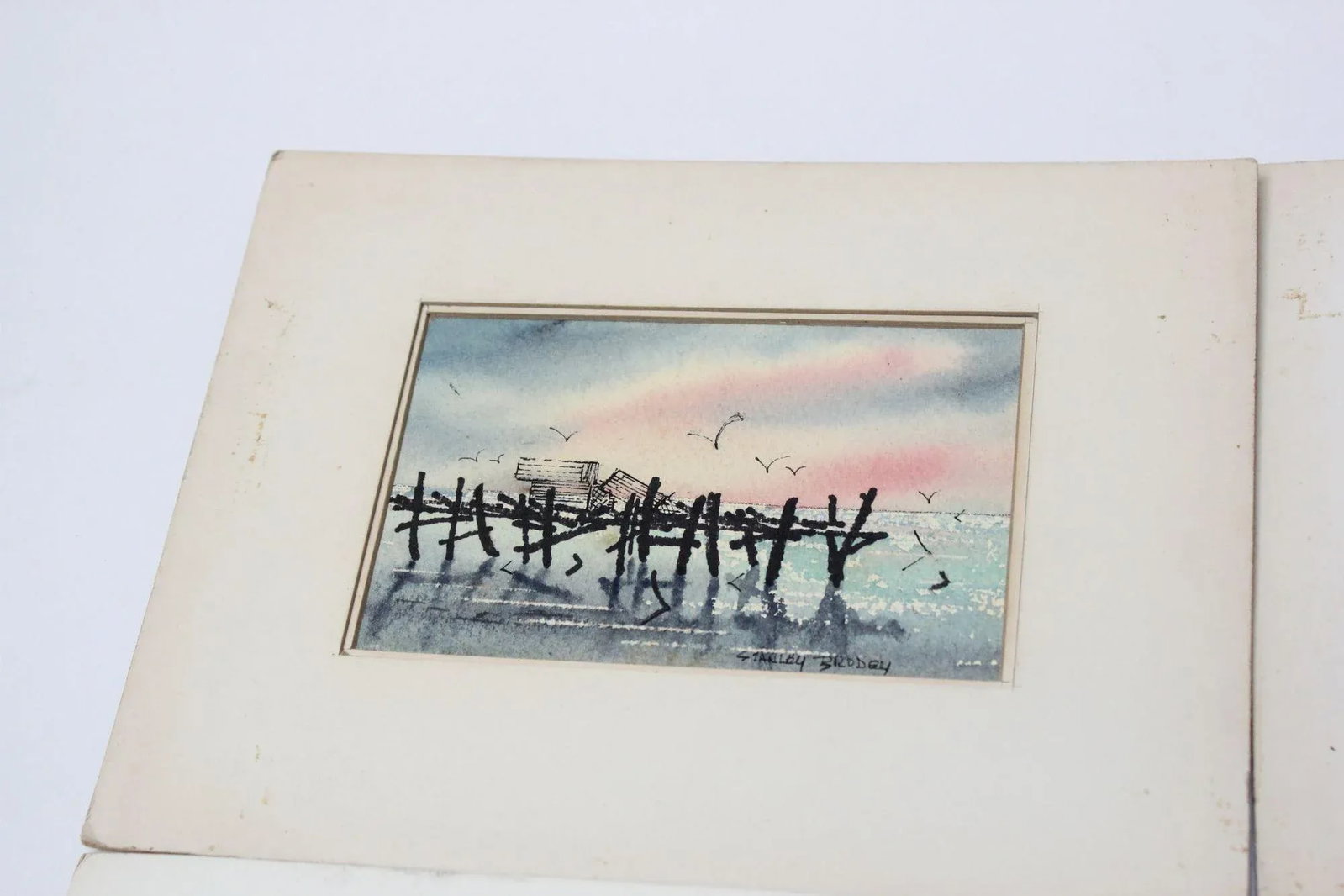 Set of Four Plein-Air Seascape Watercolors by Stanley C. Brodey - 3