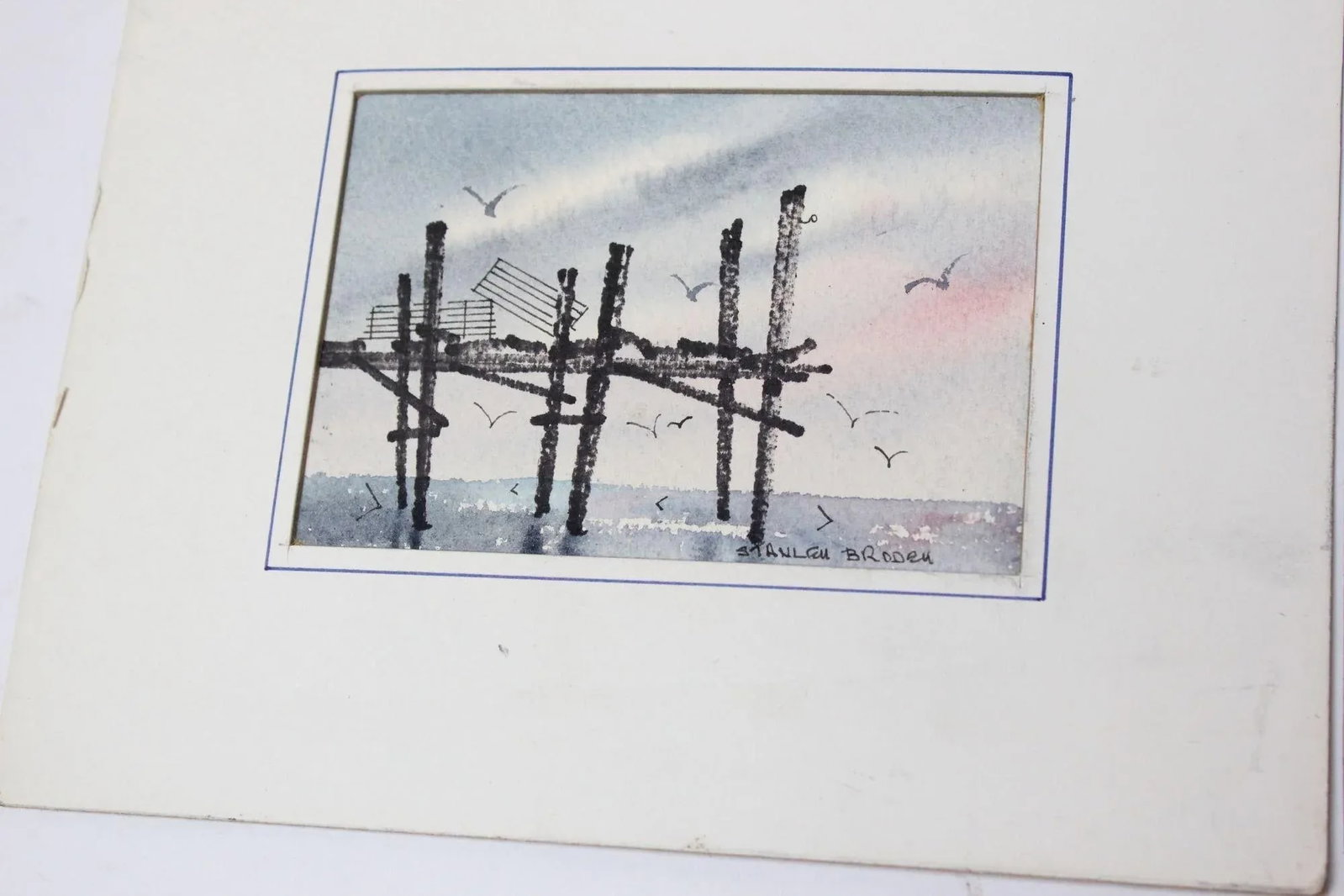 Set of Four Plein-Air Seascape Watercolors by Stanley C. Brodey - 4