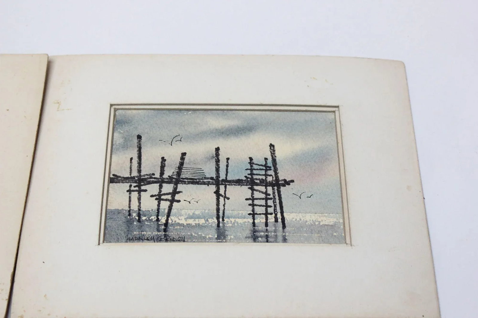 Set of Four Plein-Air Seascape Watercolors by Stanley C. Brodey - 5