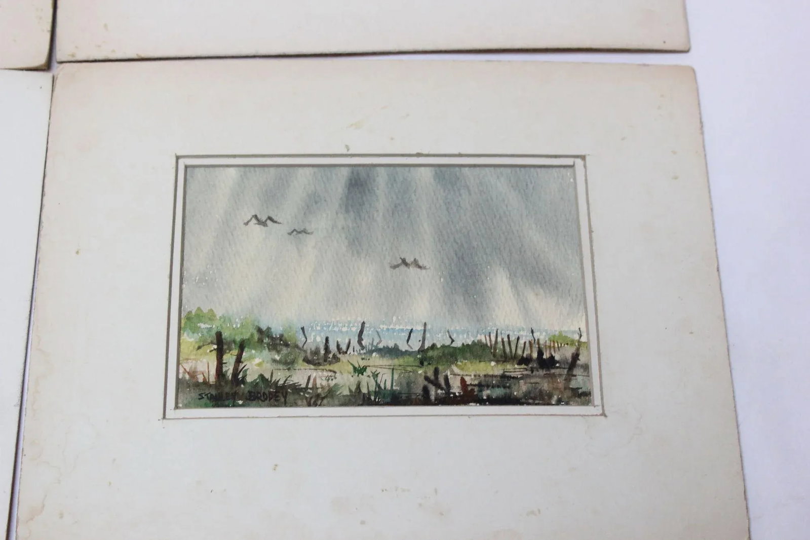 Set of Four Plein-Air Seascape Watercolors by Stanley C. Brodey - 6