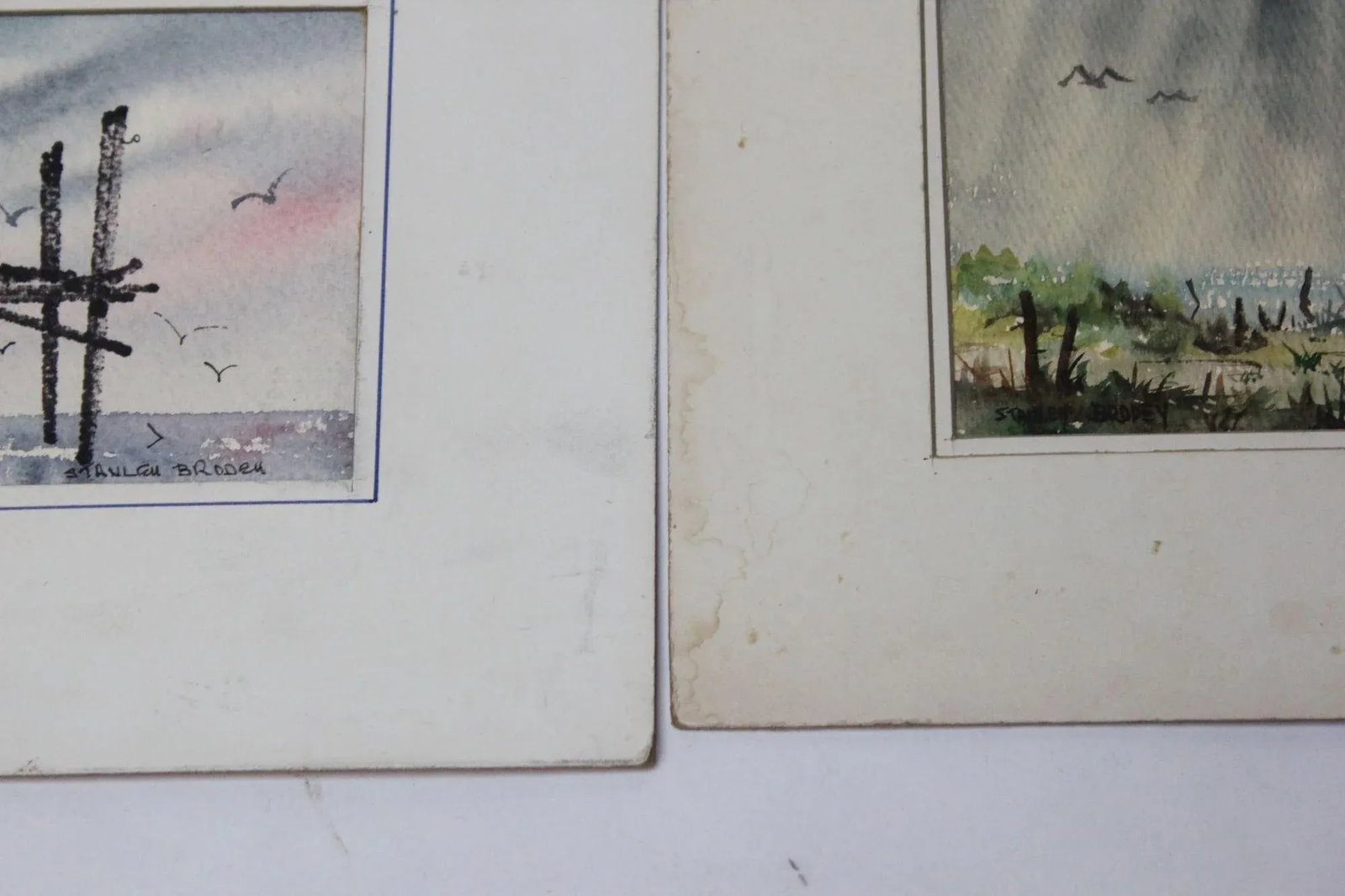 Set of Four Plein-Air Seascape Watercolors by Stanley C. Brodey - 7