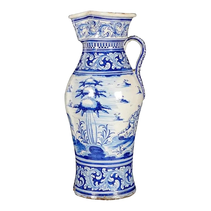 Large 18th/19th Century French Faience Pitcher (1 of 8)