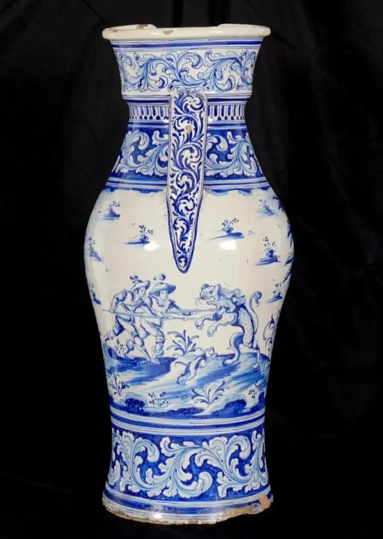 Large 18th/19th Century French Faience Pitcher - 3