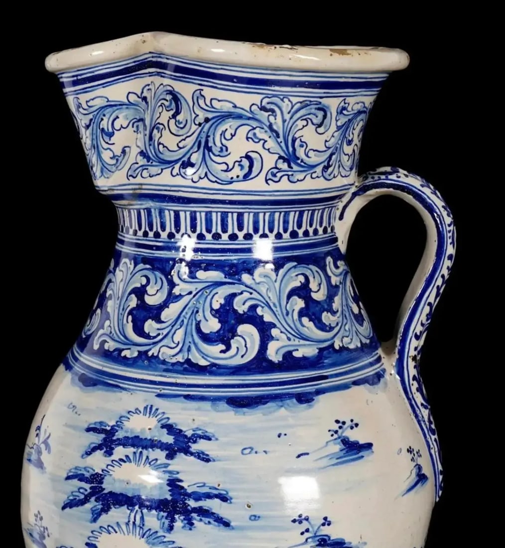 Large 18th/19th Century French Faience Pitcher - 6