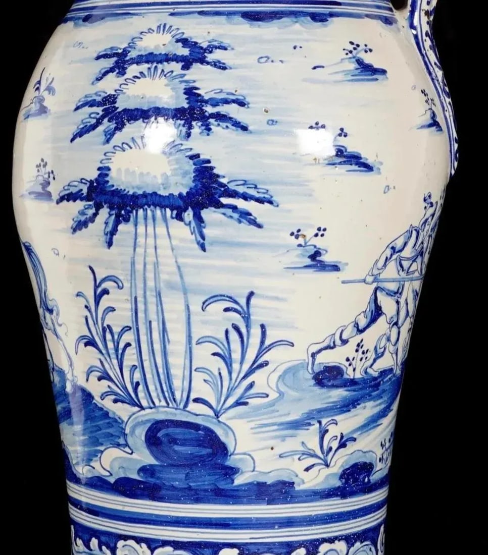 Large 18th/19th Century French Faience Pitcher - 7