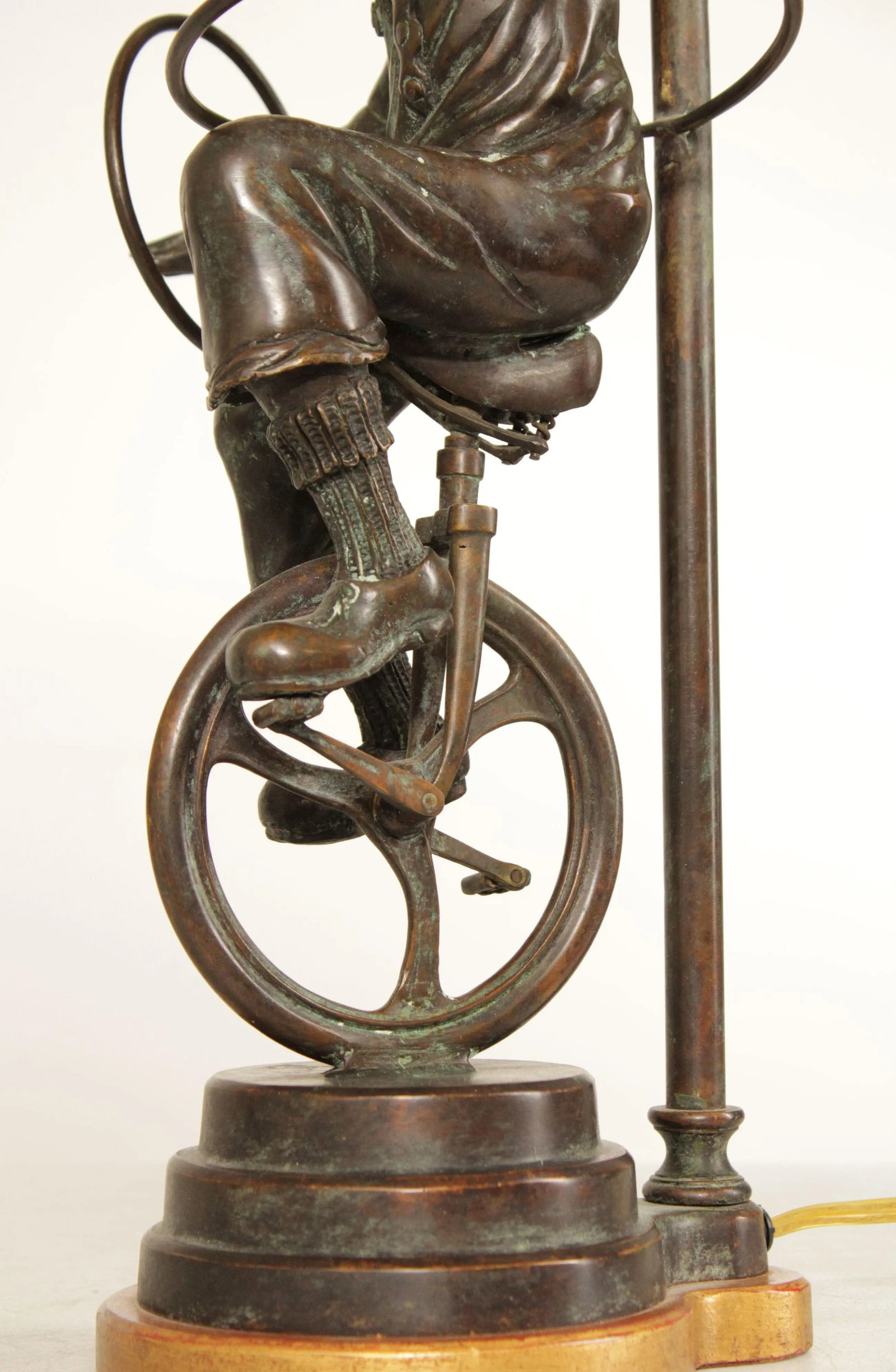 Bronze Unicycle Clown Table Lamp - 10