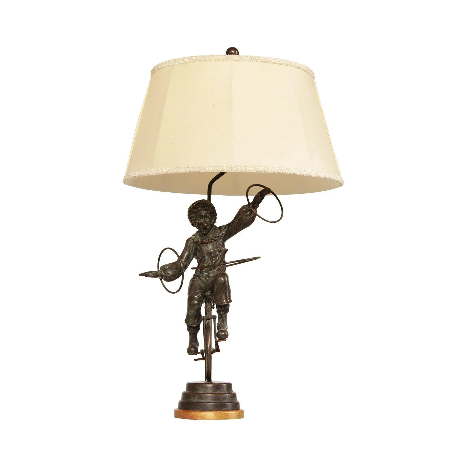 Bronze Unicycle Clown Table Lamp - 13
