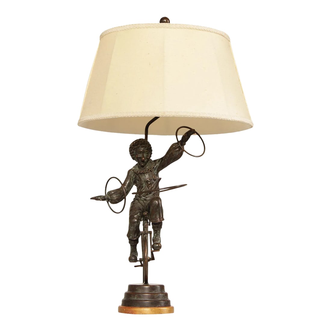 Bronze Unicycle Clown Table Lamp (1 of 13)