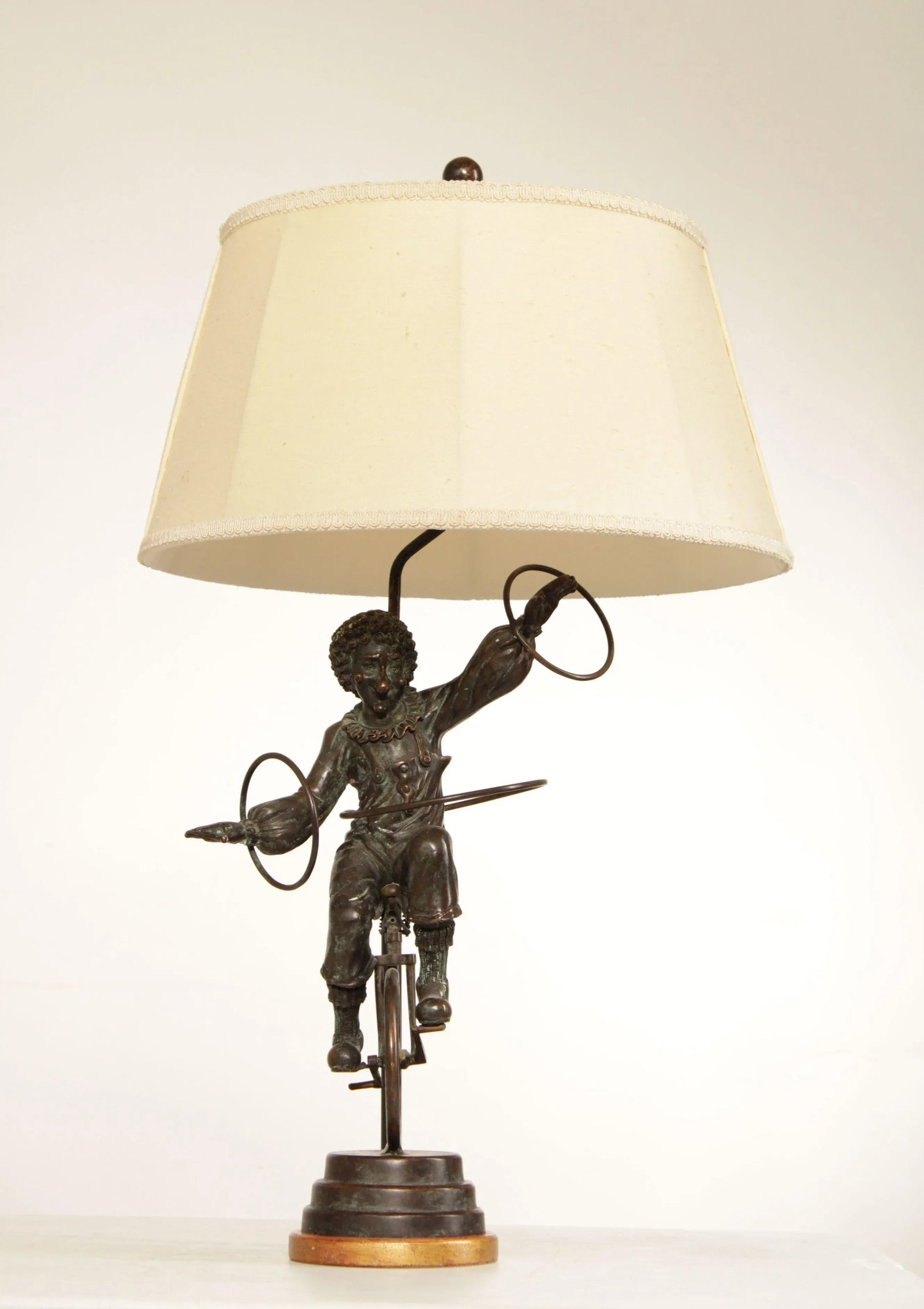 Bronze Unicycle Clown Table Lamp - 2