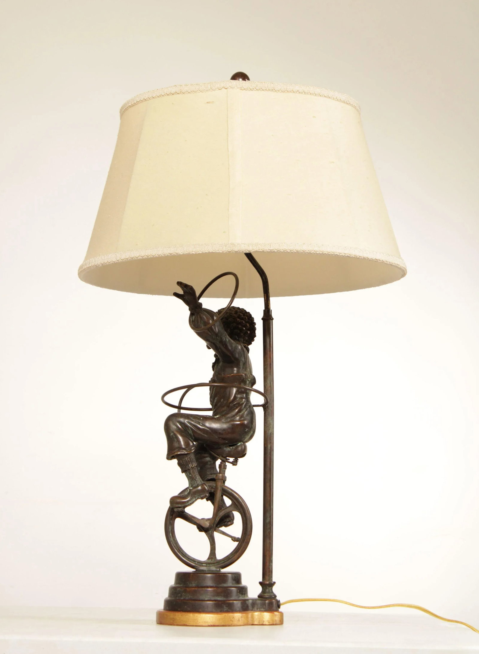 Bronze Unicycle Clown Table Lamp - 3