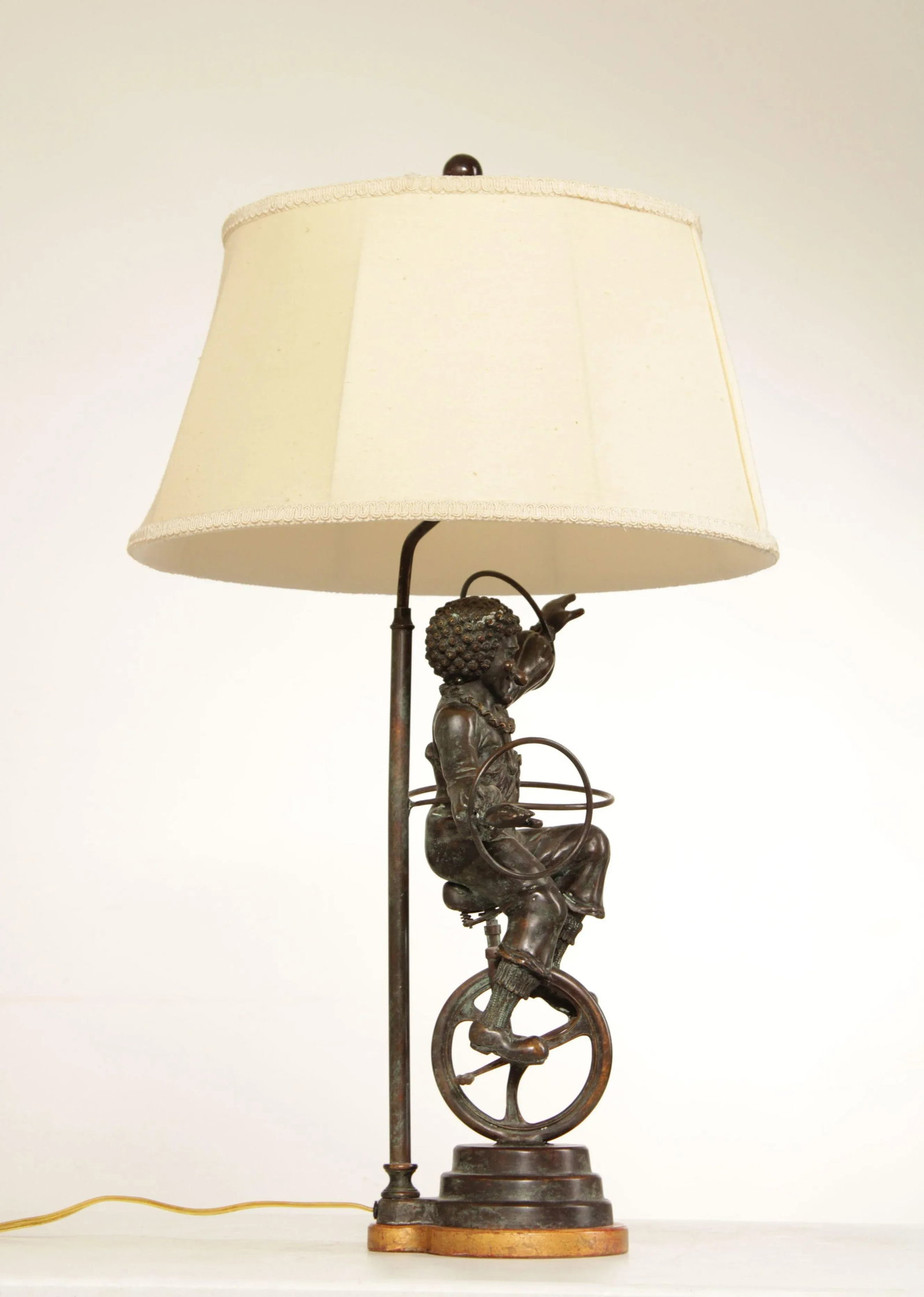 Bronze Unicycle Clown Table Lamp - 5