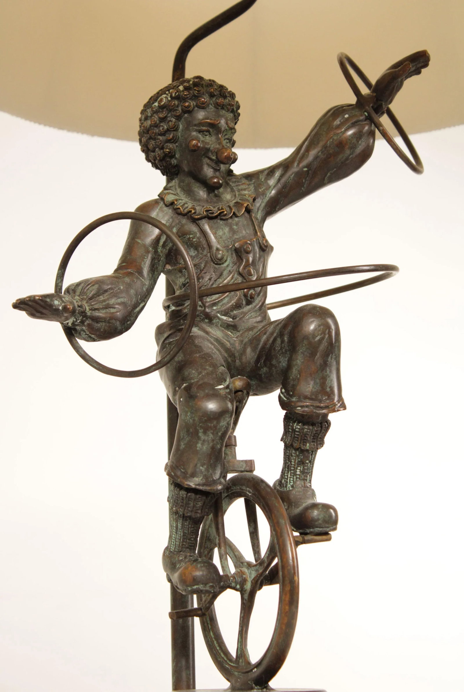 Bronze Unicycle Clown Table Lamp - 9