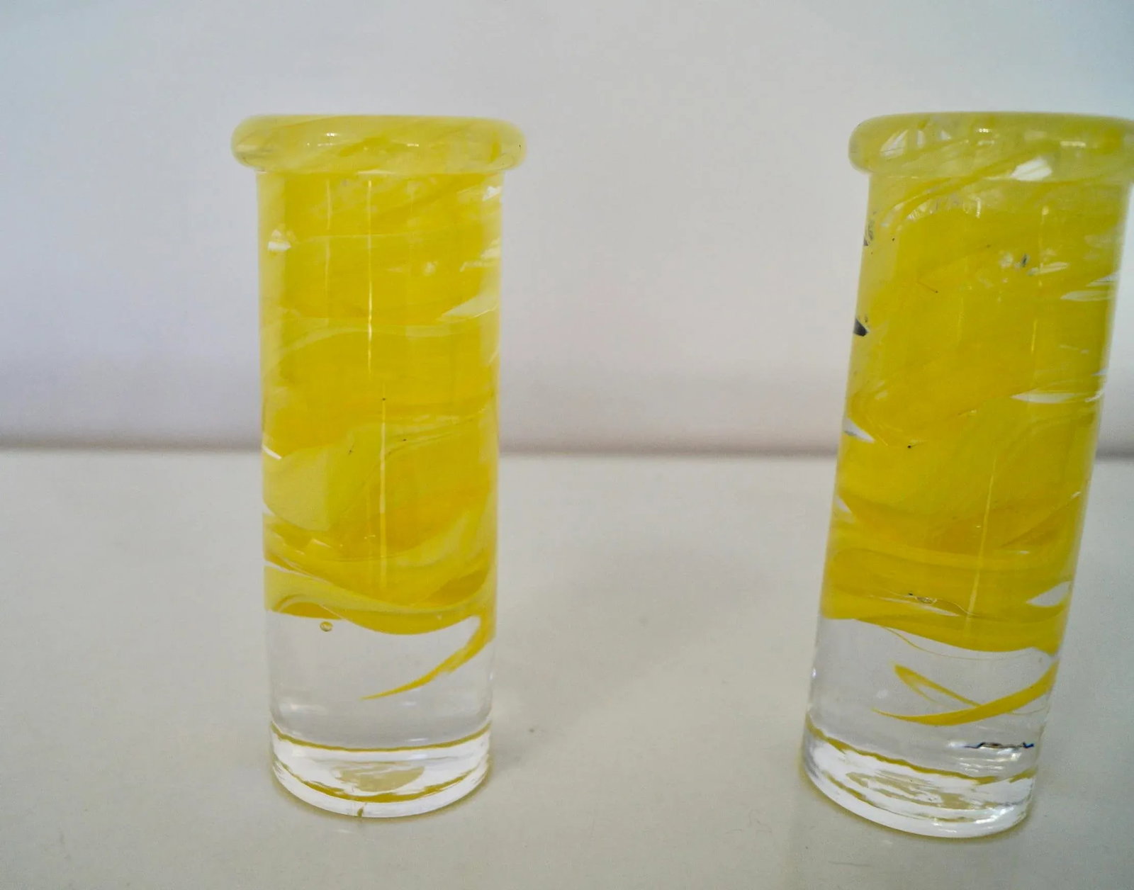 1970's Mid-Century Modern Pop Art Glass Candle Holders - a Pair - 6