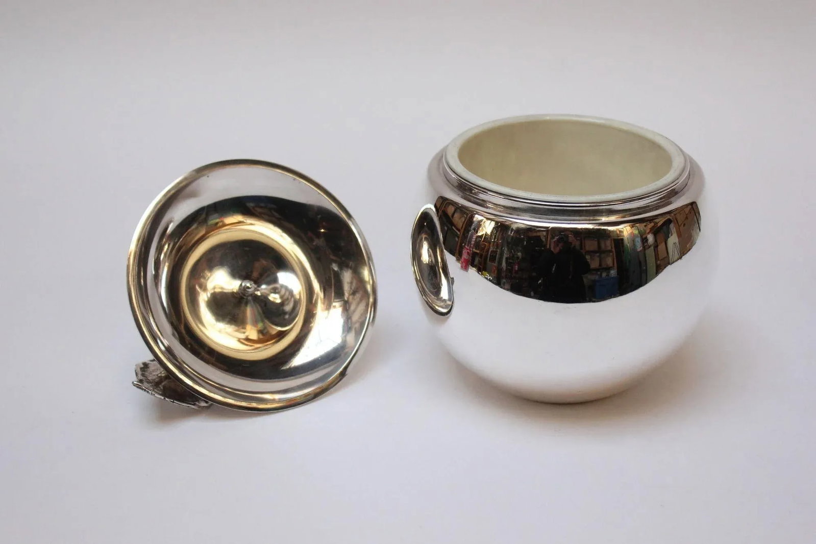 Mid-Century Italian Silver-Plated "Apple" Ice Bucket by Argenteria Teghini - 3