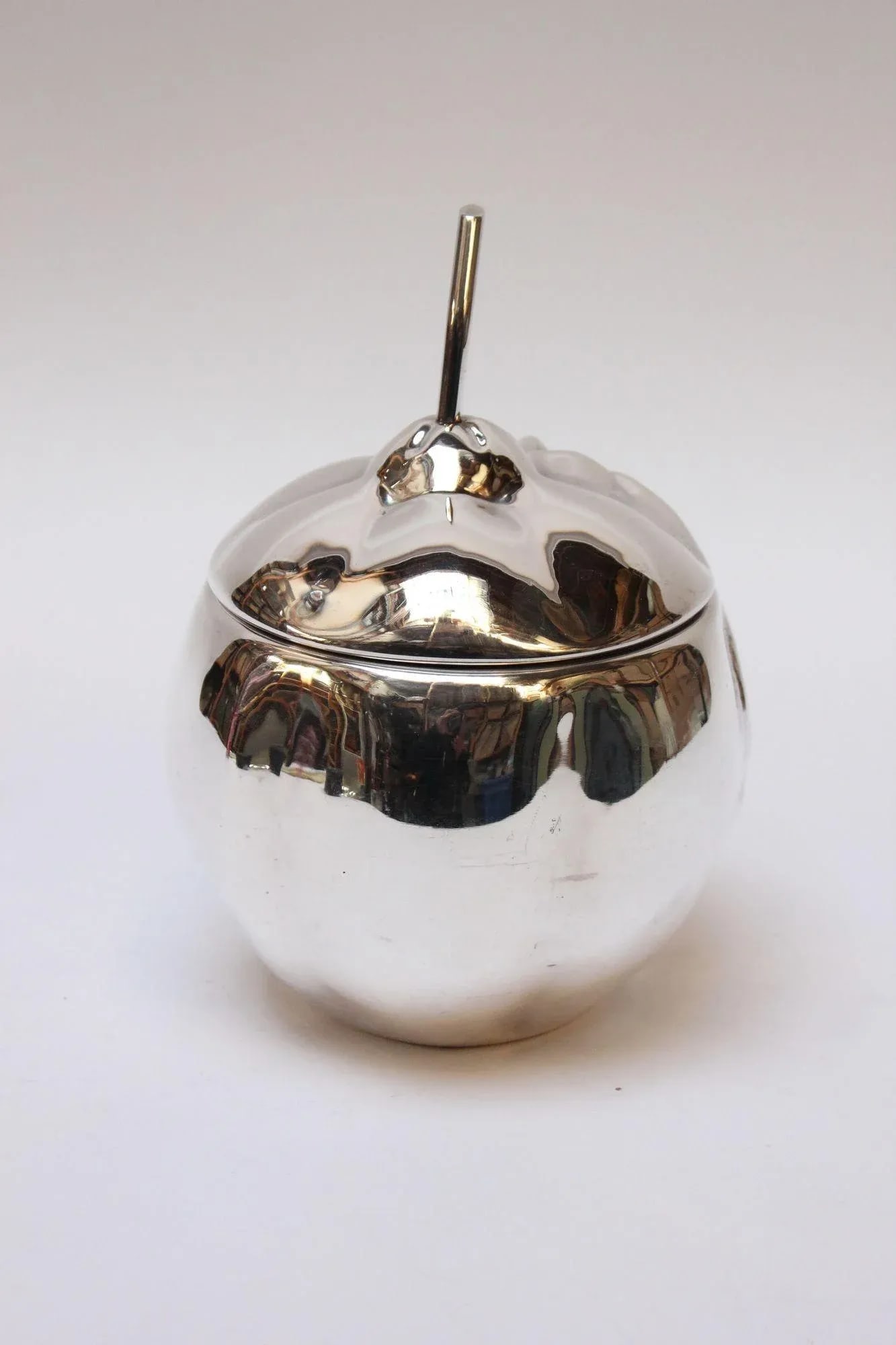 Italian Modernist Silver-Plated Insulated "Pomegranate" Ice Bucket by Teghini - 3