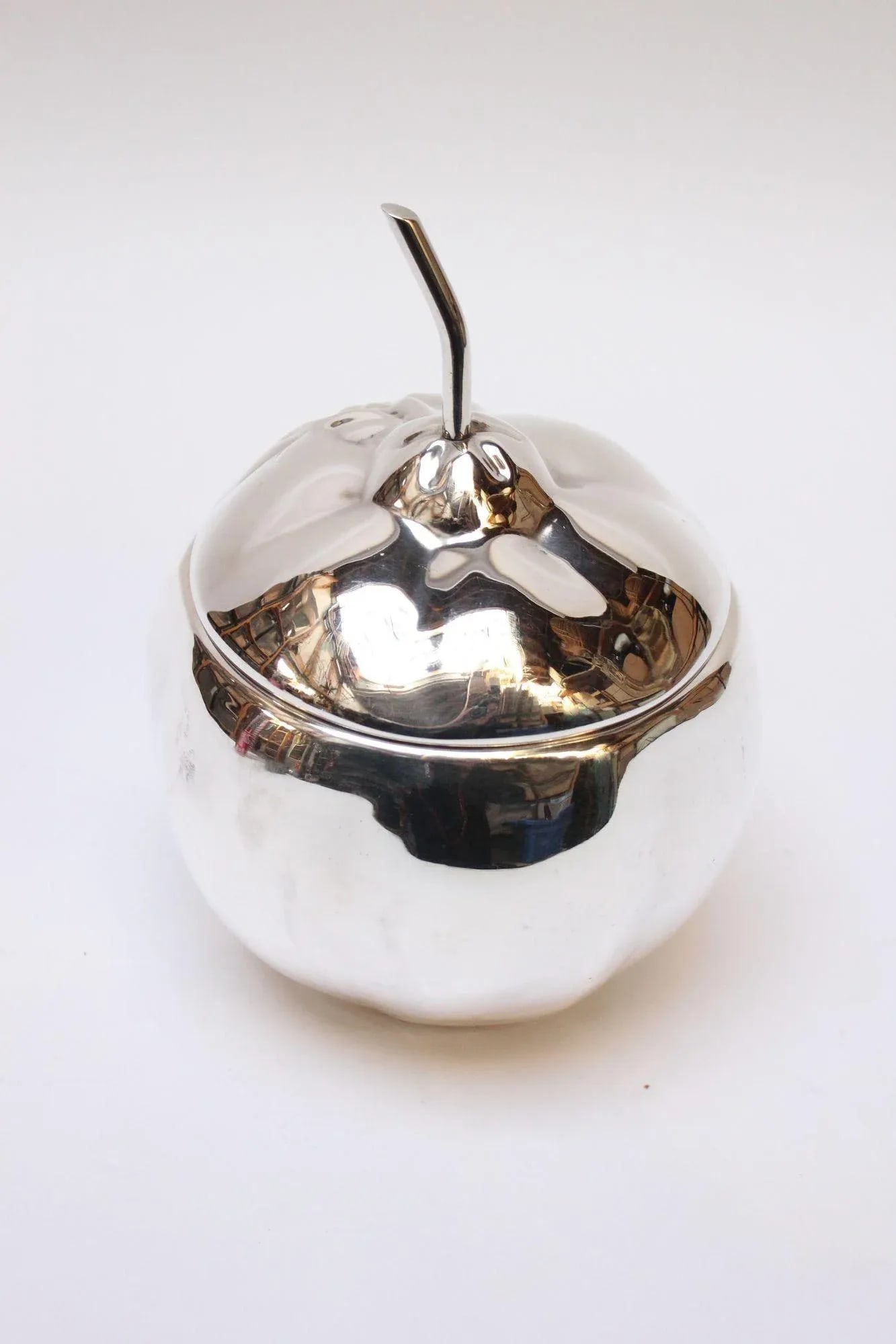 Italian Modernist Silver-Plated Insulated "Pomegranate" Ice Bucket by Teghini - 4
