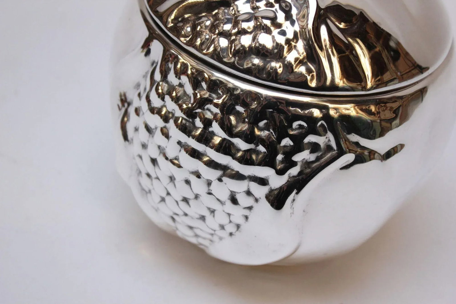 Italian Modernist Silver-Plated Insulated "Pomegranate" Ice Bucket by Teghini - 8