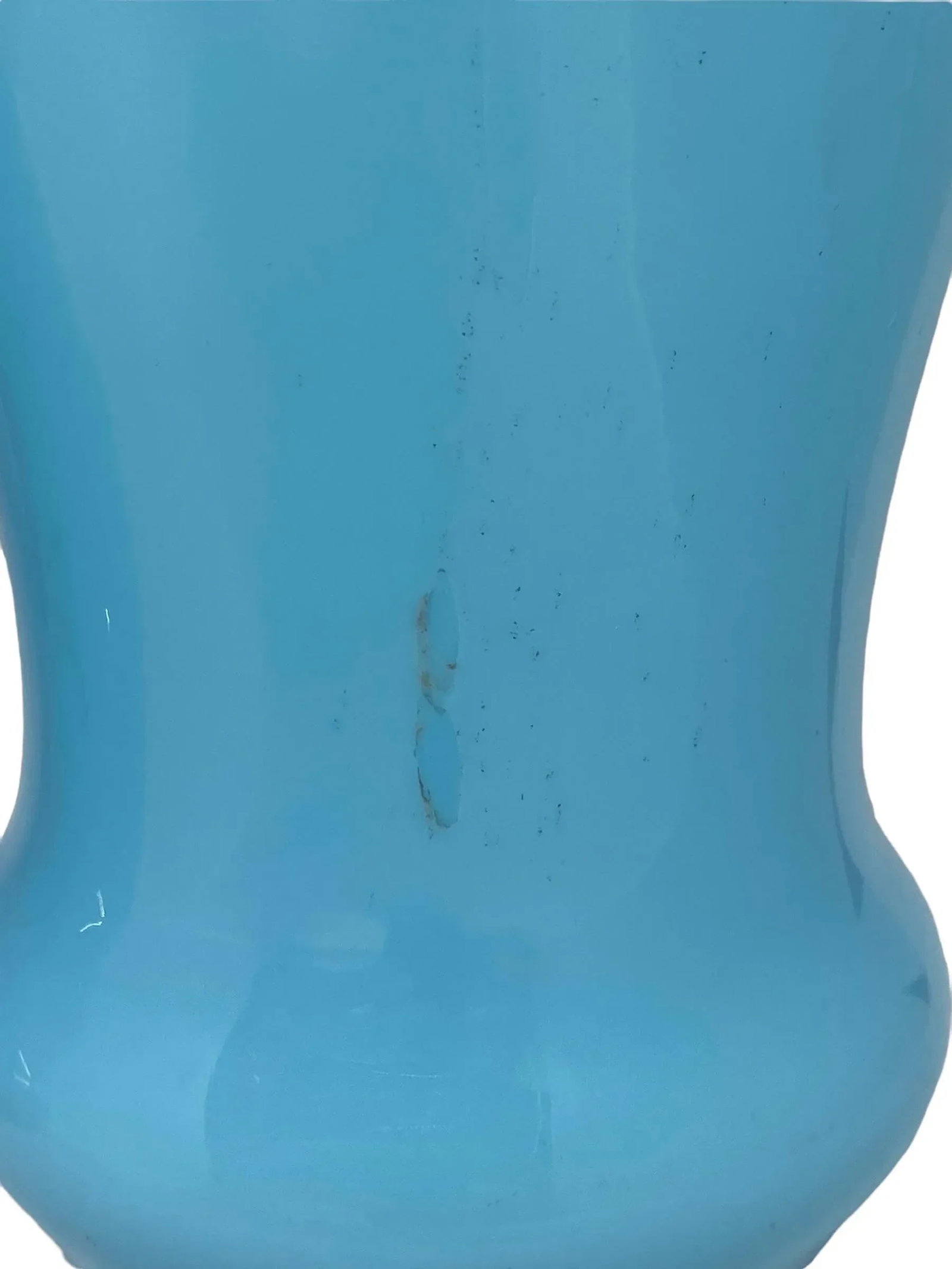 Late 19th Century Victorian Bristol Opaline Blue Glass Hand Painted Vases With Floral Design - a Pai - 7