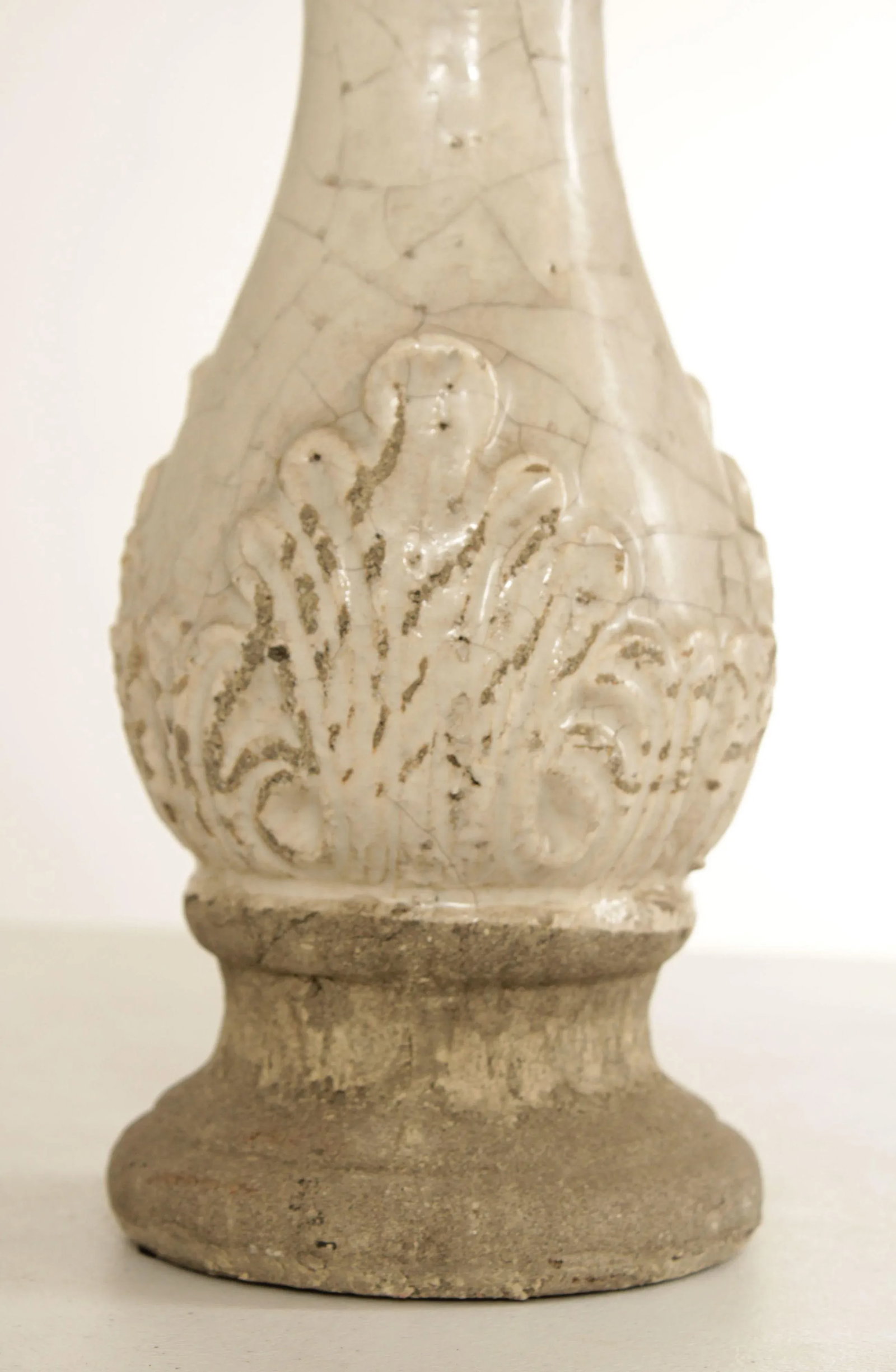 Neoclassical Style Set Glazed Cast Stone Decorative Finials - Set of 3 - 12