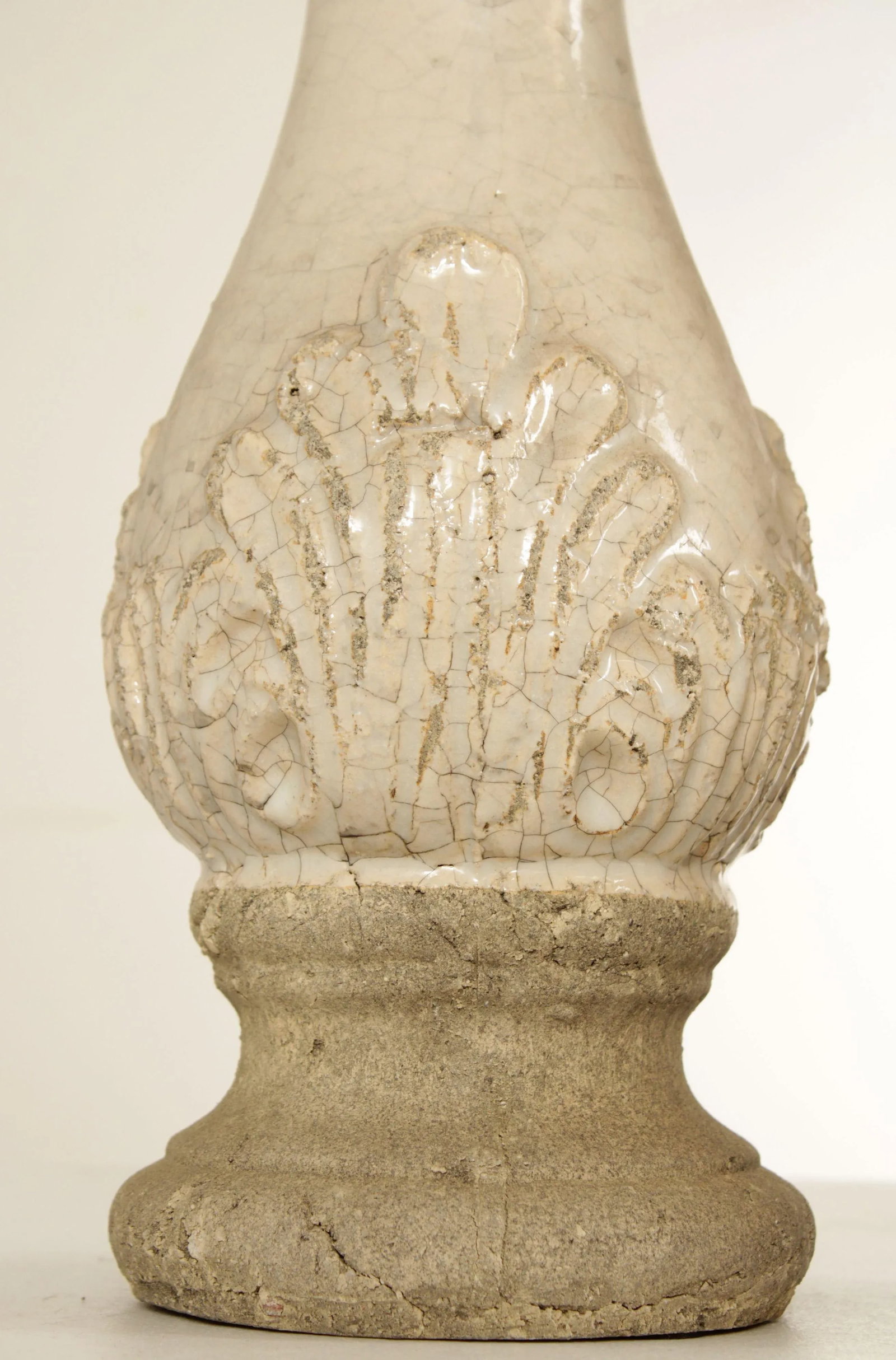 Neoclassical Style Set Glazed Cast Stone Decorative Finials - Set of 3 - 8