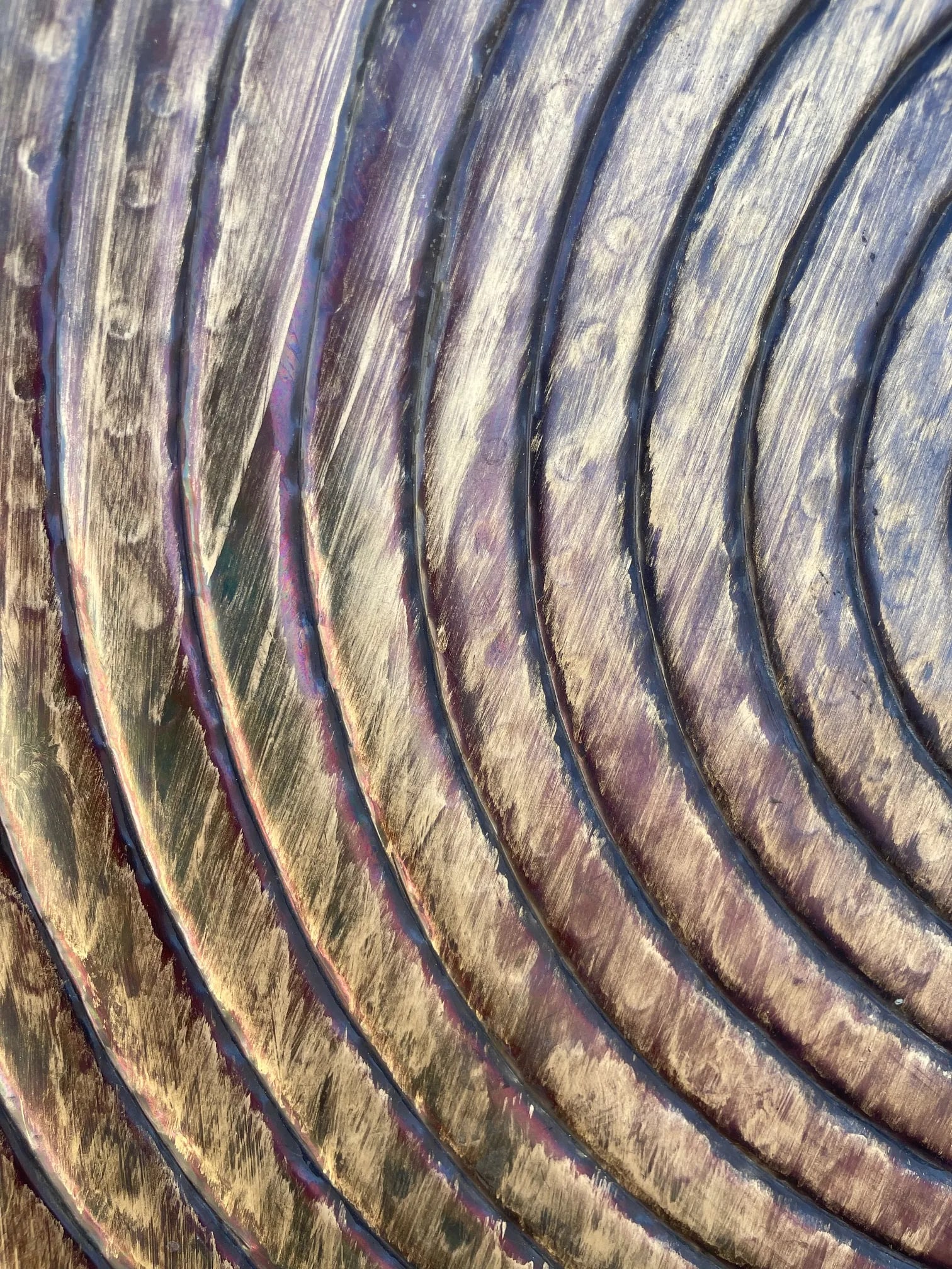 Large Copper Patina Wall Disk - 3