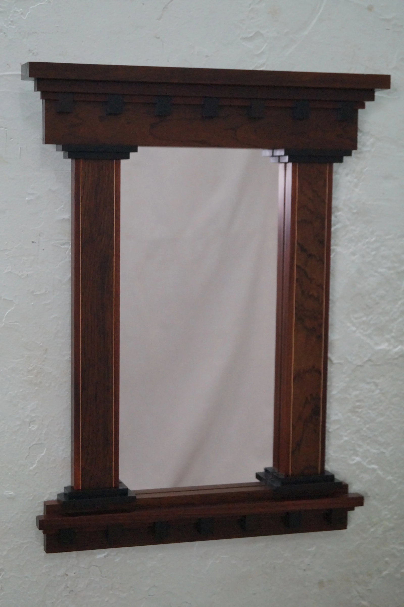 Mixed Wood Hanging Wall Mirror by Artscape - 2